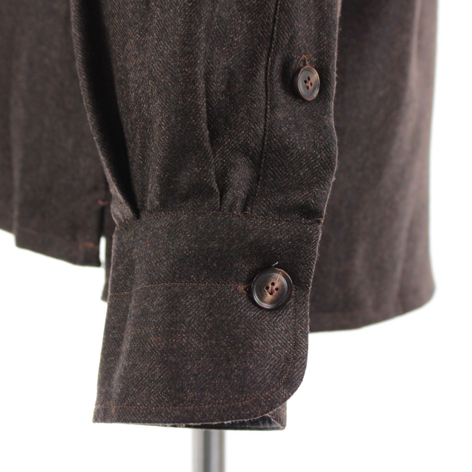 Luciano Barbera Luciano Barbera Overshirt Size L US In Brown Wool Blend Size US L / EU 52-54 / 3 - 3 Thumbnail
