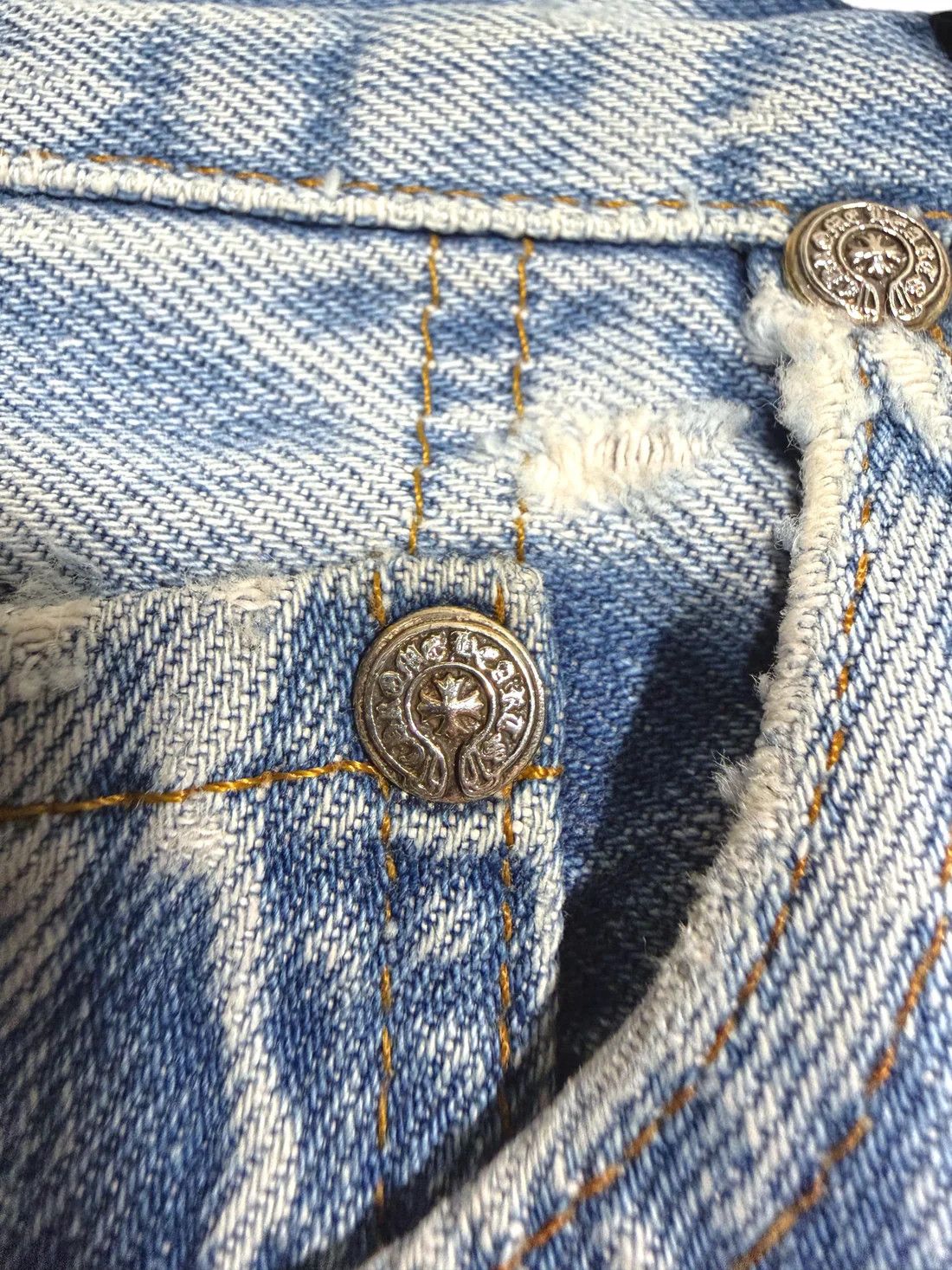 Chrome Hearts Green Alligator Cross Patch Levis 501 Jeans Size 29" - 12 Thumbnail