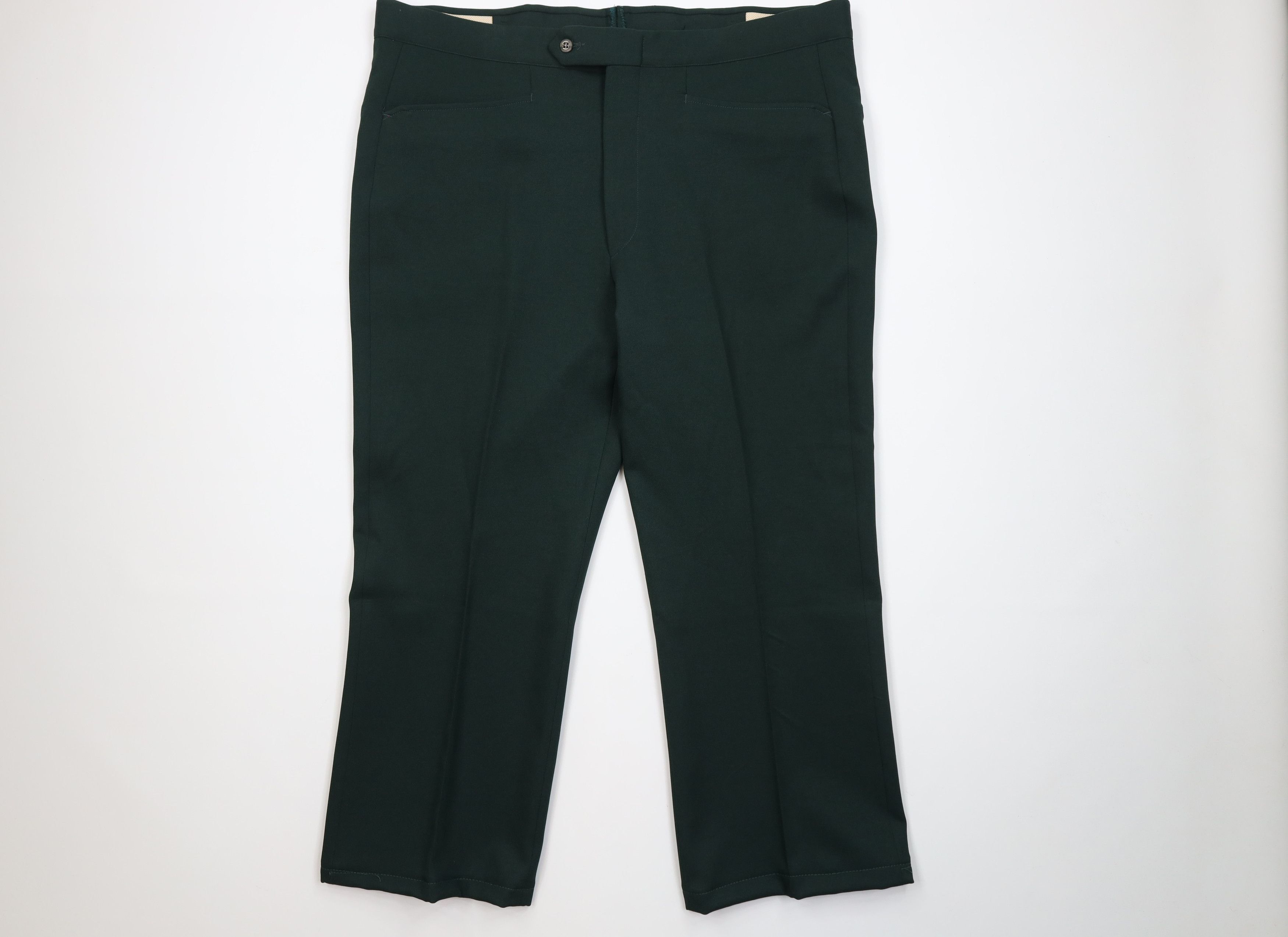 Vintage Vintage 70s Streetwear Flared Wide Leg Chino Pants Green USA Size US 40 / EU 56 - 1 Thumbnail