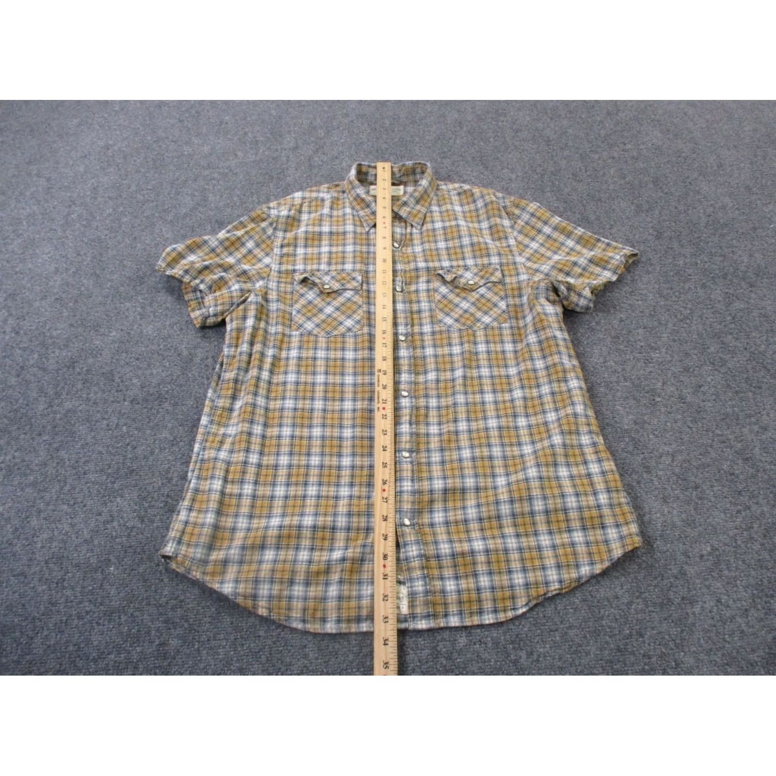 Ralph Lauren Denim & Supply Ralph Lauren Shirt Mens XL Plaid Lightweight Western Pearl Snap Shirt Size US XL / EU 56 / 4 - 3 Thumbnail