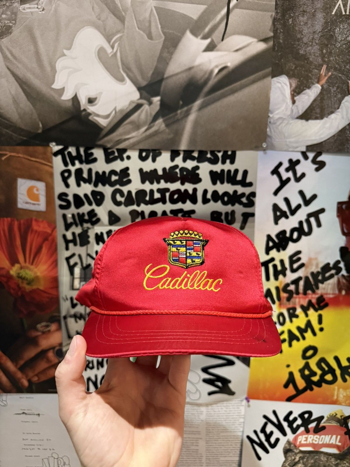 Vintage Cadillac Satin Trucker Hat