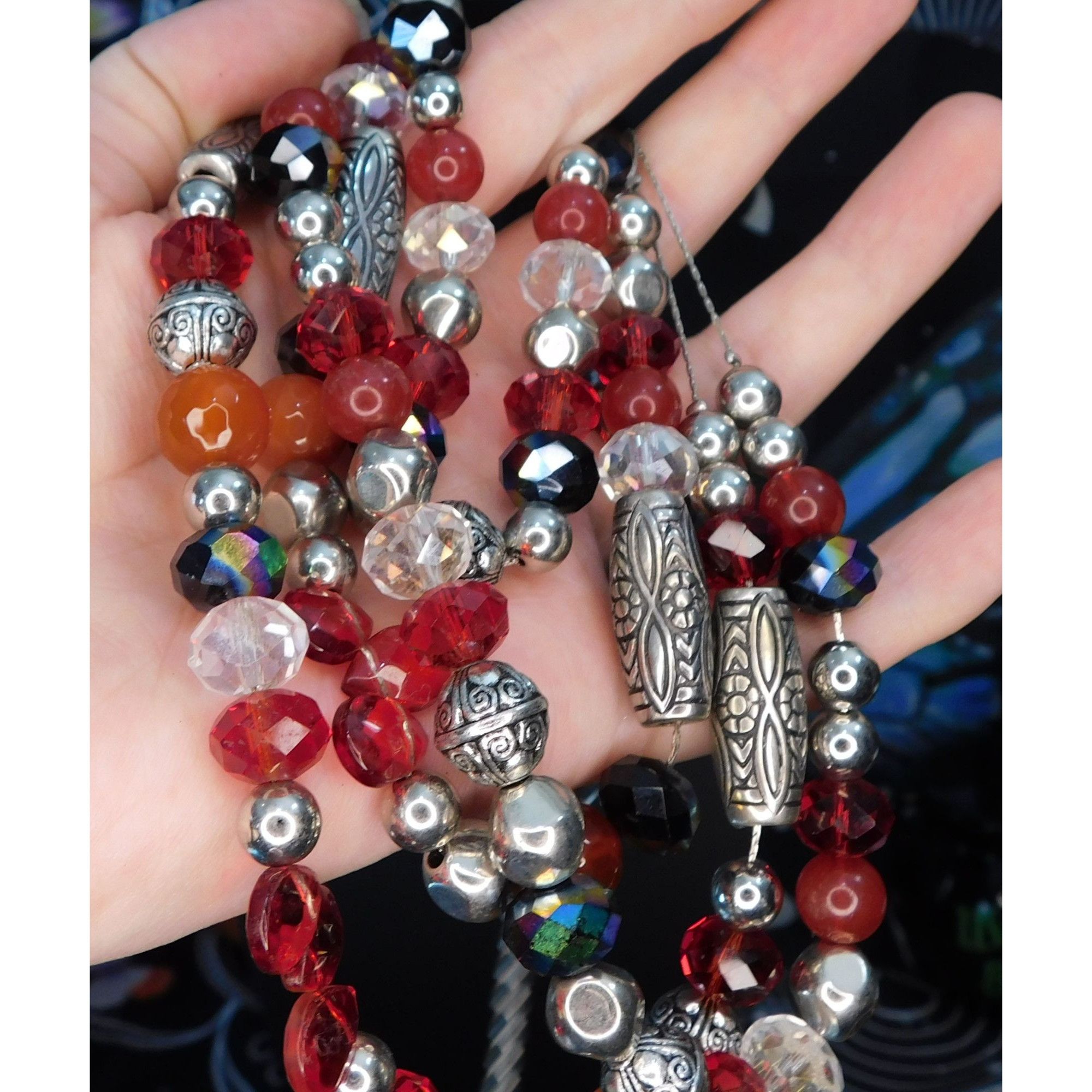 Other Multilayer Glass And Metal Beaded Layered Necklace Size ONE SIZE - 3 Thumbnail