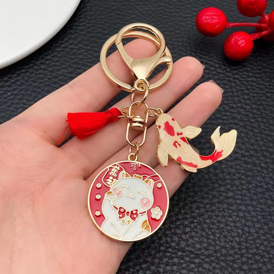 Jewelry Maneki-Neko Lucky Cat Keychain - Streetwear Accessory Size ONE SIZE - 3 Thumbnail