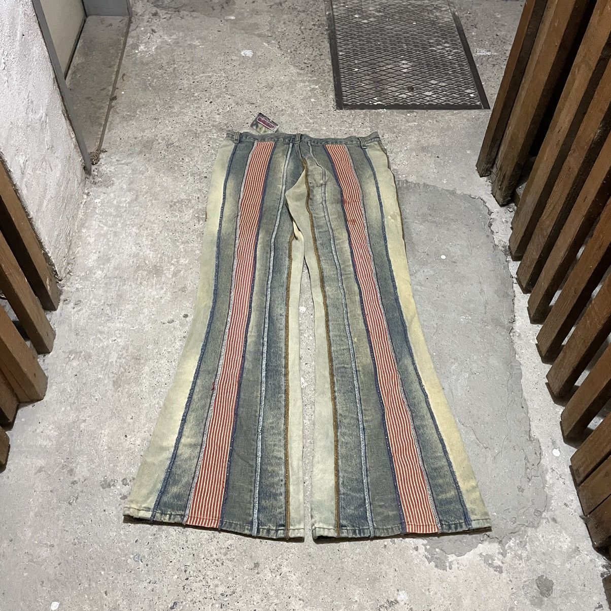 If Six Was Nine × Tornado Mart × Vintage Vintage fishbone boot cut flared jeans Size US 32 / EU 48 - 3 Thumbnail