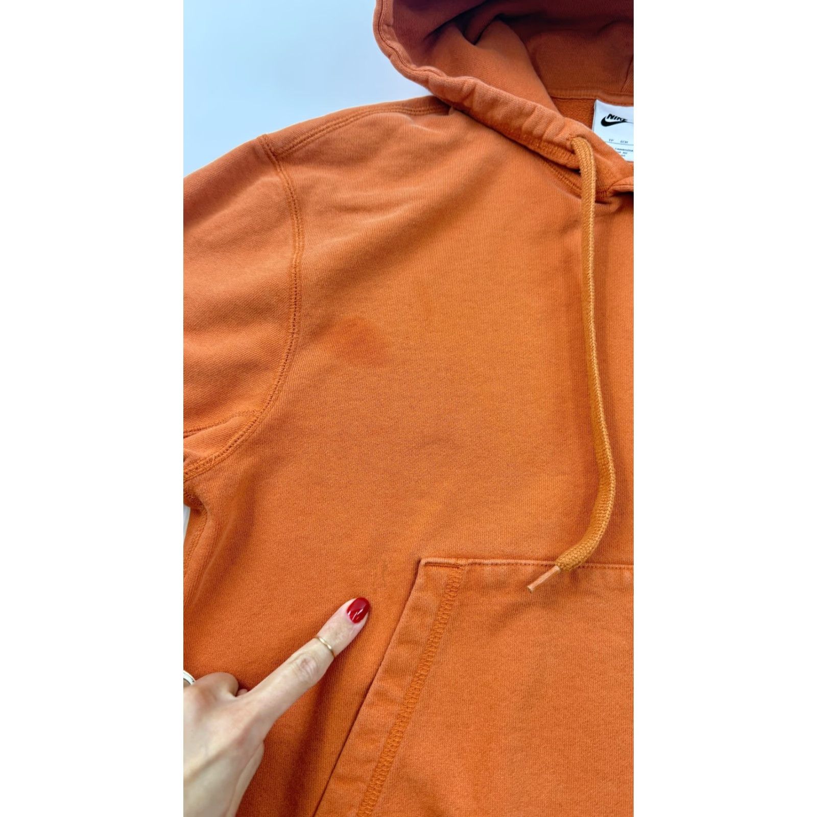 Nike Nike Hoodie Mens XS Orange Pullover Fleece Small Swoosh Logo Sweatshirt Size US XS / EU 42 / 0 - 3 Thumbnail