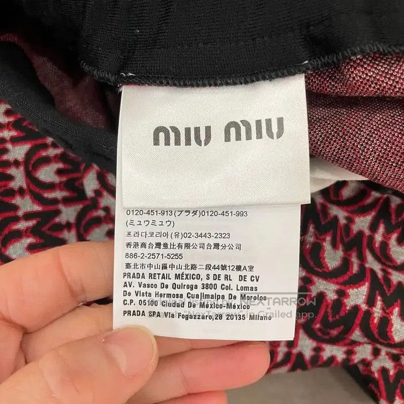 Miu Miu Miu Miu Red Cotton Skirt for Women . Size 22" - 4 Thumbnail