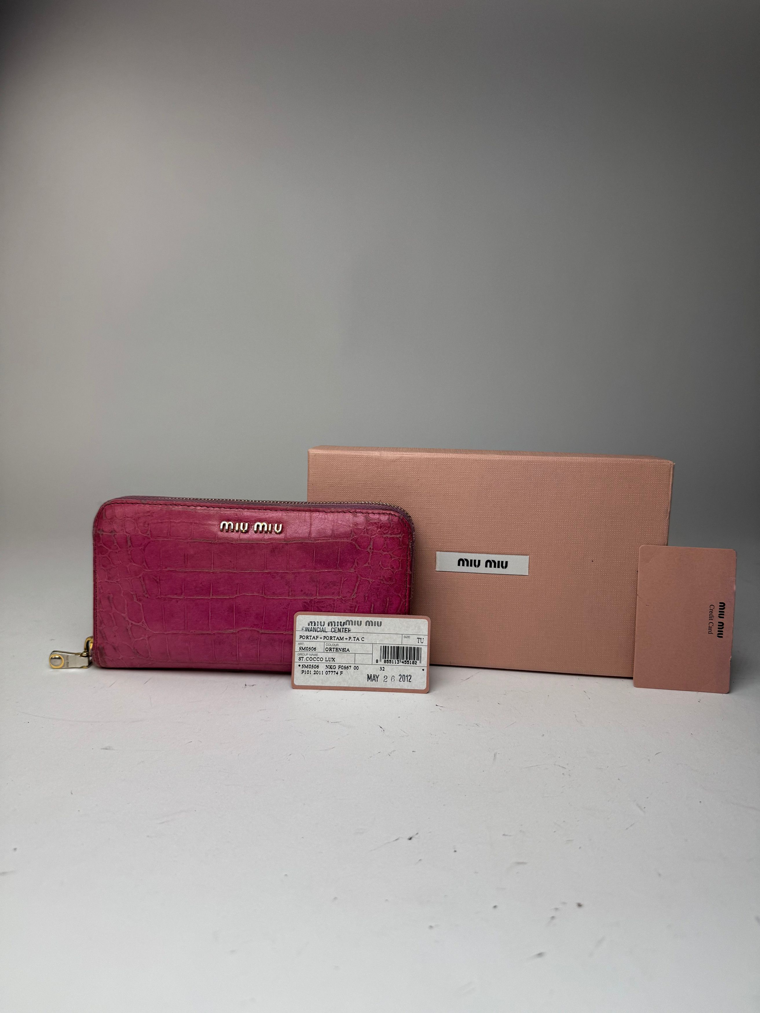 Miu Miu Vintage Leather wallet pink Size ONE SIZE - 1 Thumbnail
