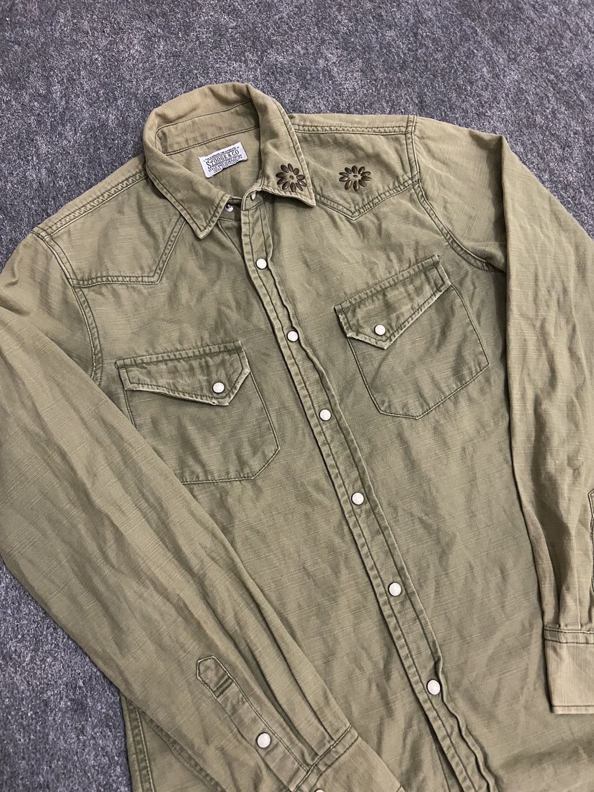 If Six Was Nine × Japanese Brand × Le Grande Bleu (L.G.B.) Vintage 90s military shirt stooge & co Size US L / EU 52-54 / 3 - 2 Thumbnail