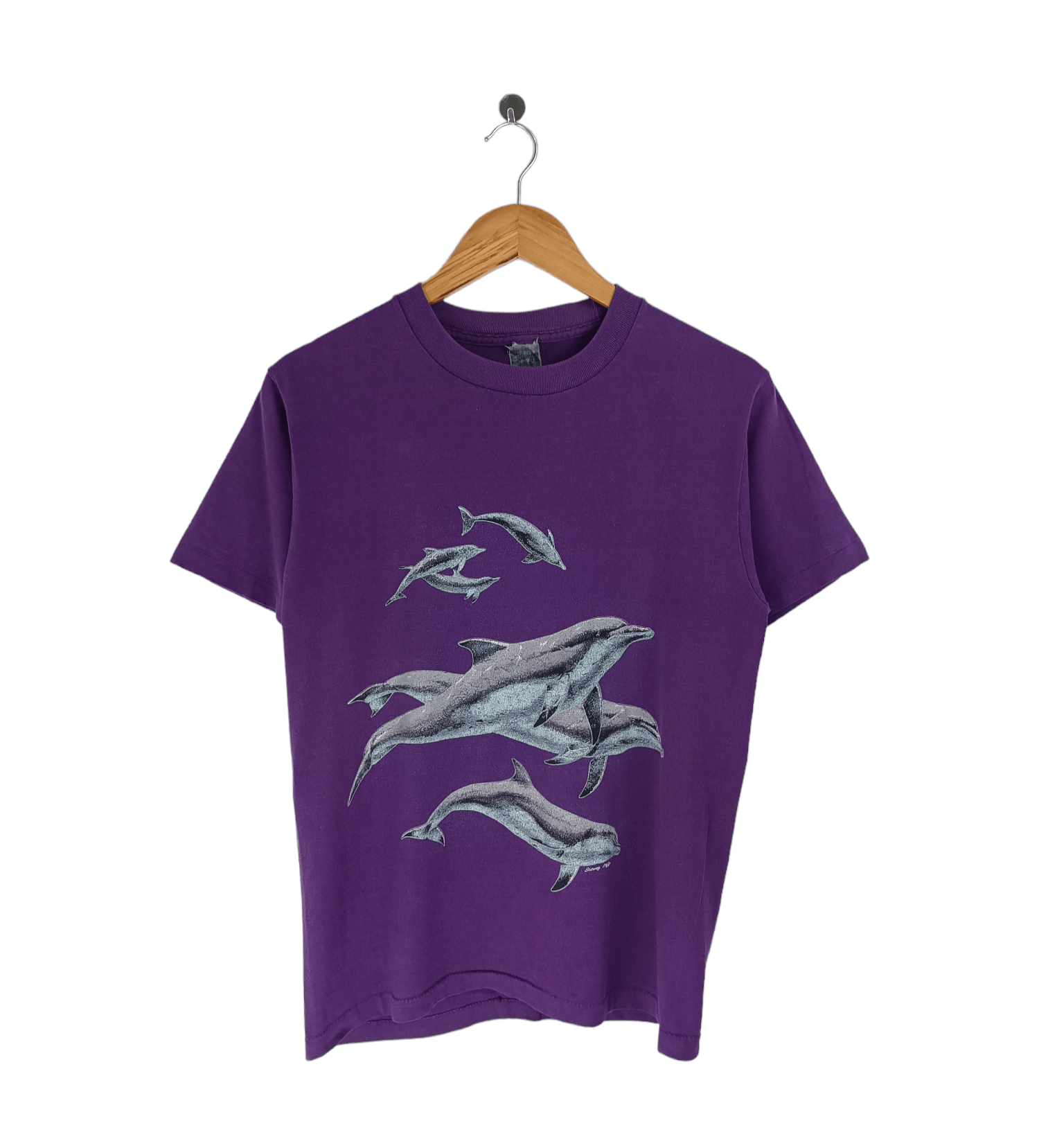 Vintage VINTAGE 80'S DOLPHIN ART FISH PENGUIN NG VERY RARE TEE Size US S / EU 44-46 / 1 - 1 Thumbnail