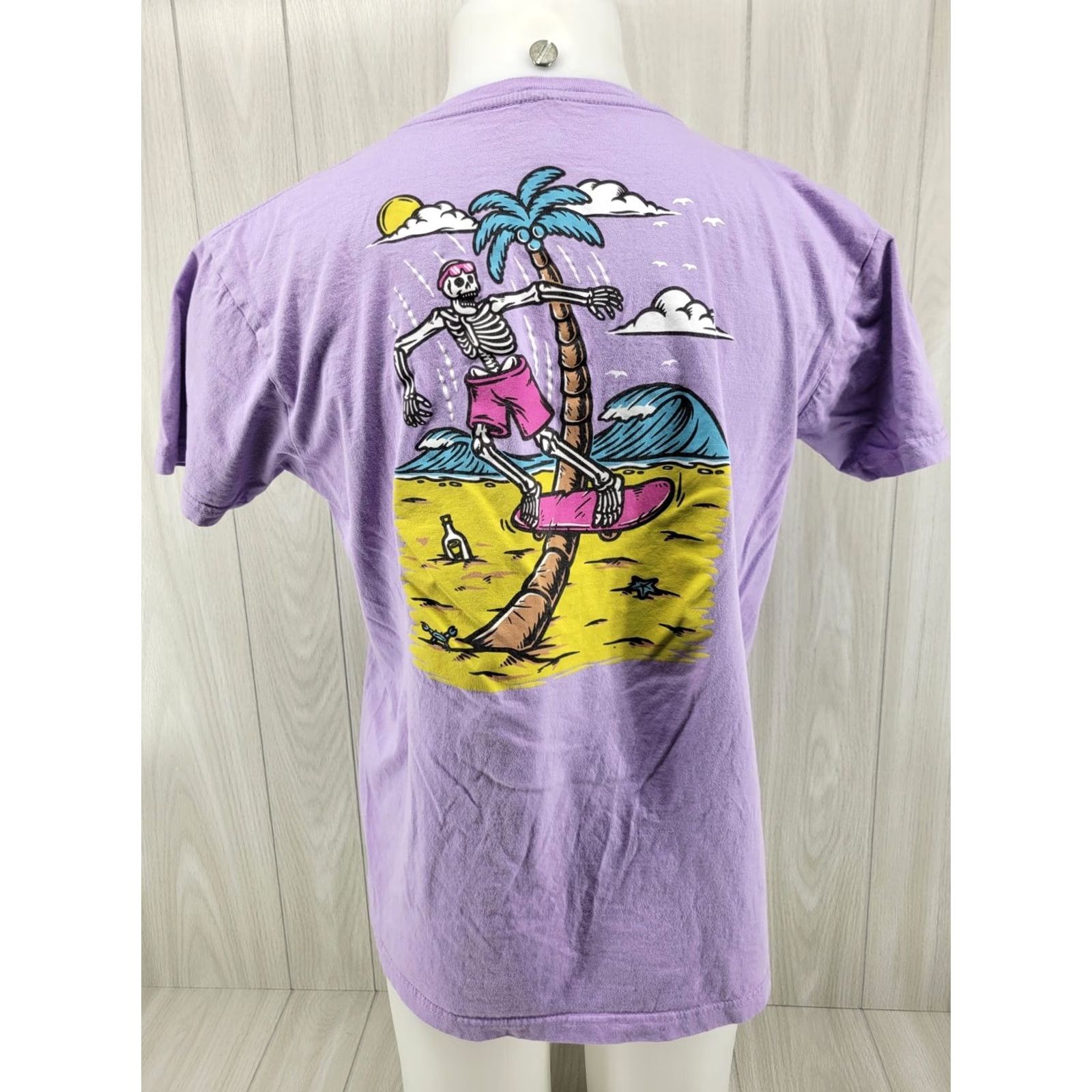 Vintage SCW Crusin California T-Shirt L Purple Women Short Sleeve Crew Neck Tee Los Angelas Size L / US 10 / IT 46 - 2 Thumbnail