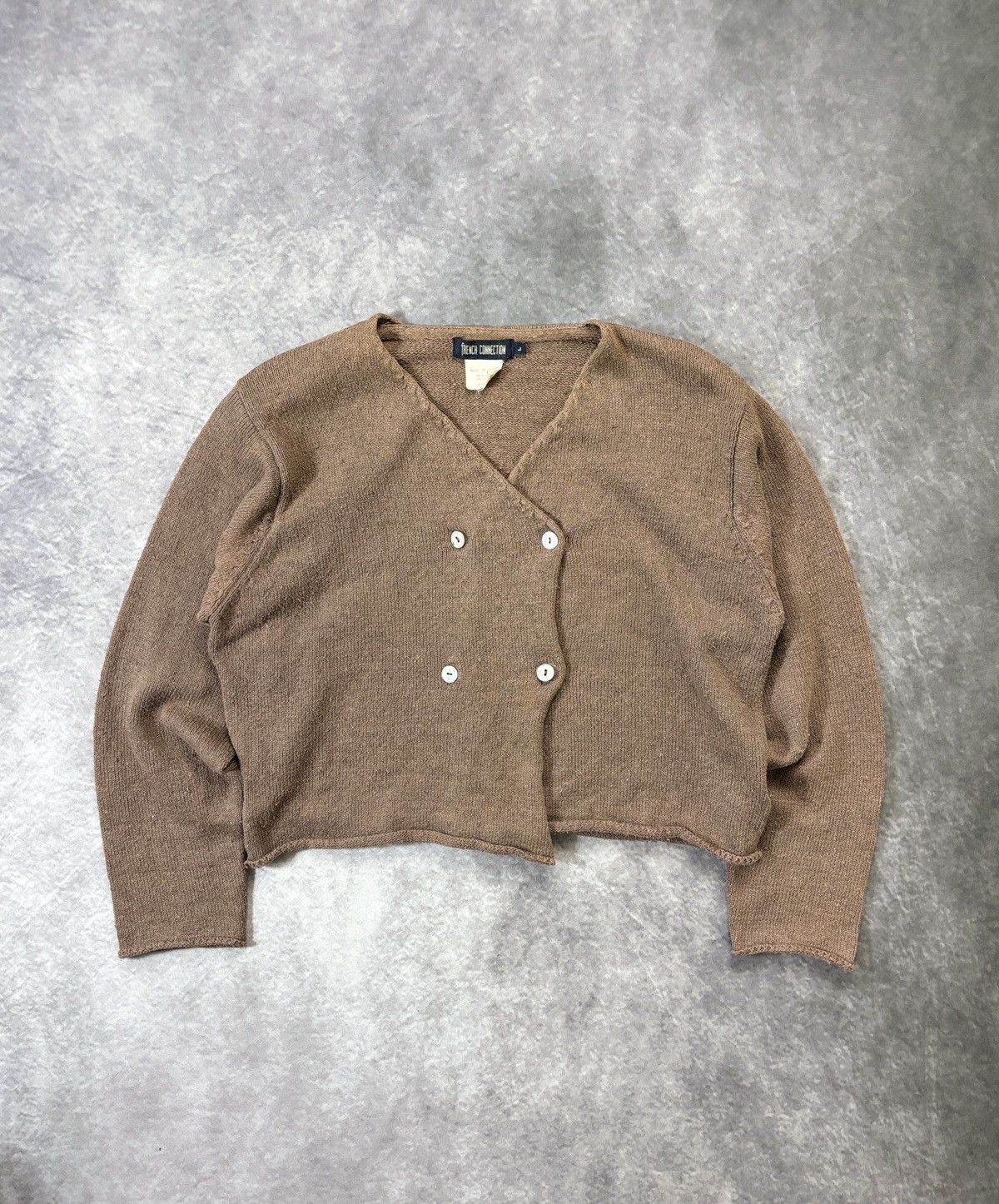 FCUK × French Connection × Vintage 1980s Vintage French Connection Sweater 1970s FCUK Cropped Size M / US 6-8 / IT 42-44 - 21 Thumbnail