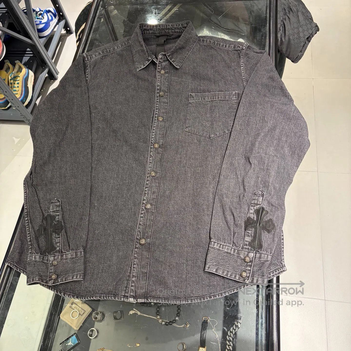 Chrome Hearts Chrome Hearts CH Cross Silver Denim Shirt. Size US XL / EU 56 / 4 - 1 Thumbnail