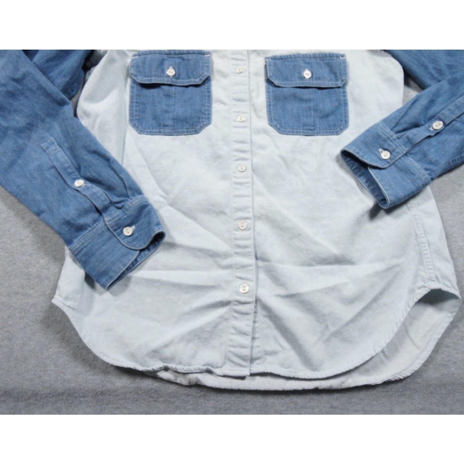 Rag & Bone Rag & Bone Women's Button-Up Shirt XS Blue Long Sleeve Casual Jean Regular Fit Size XS / US 0-2 / IT 36-38 - 3 Thumbnail