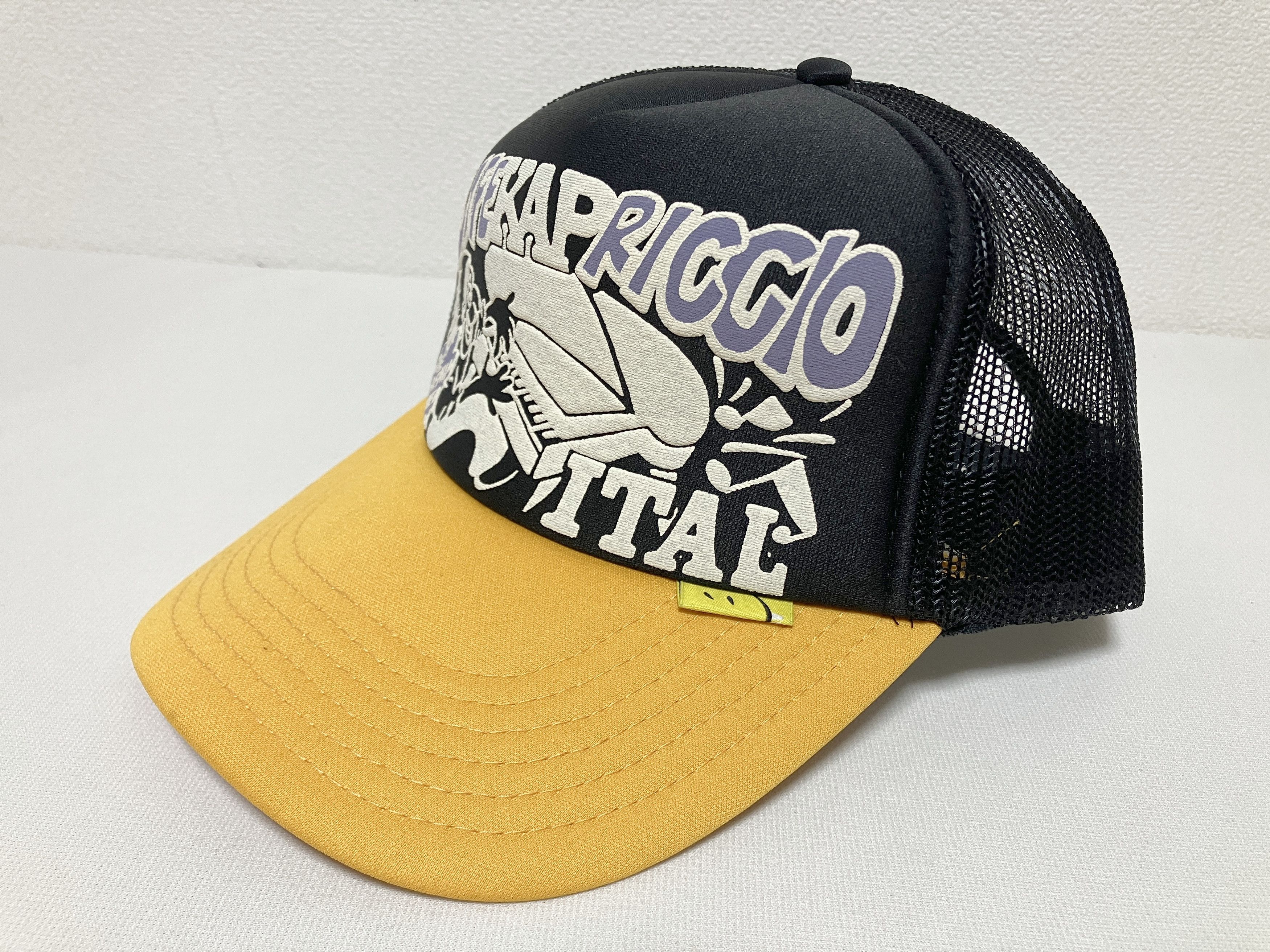 Kapital kapital life kapriccio truck cap hat trucker black yellow Size ONE SIZE - 1 Thumbnail