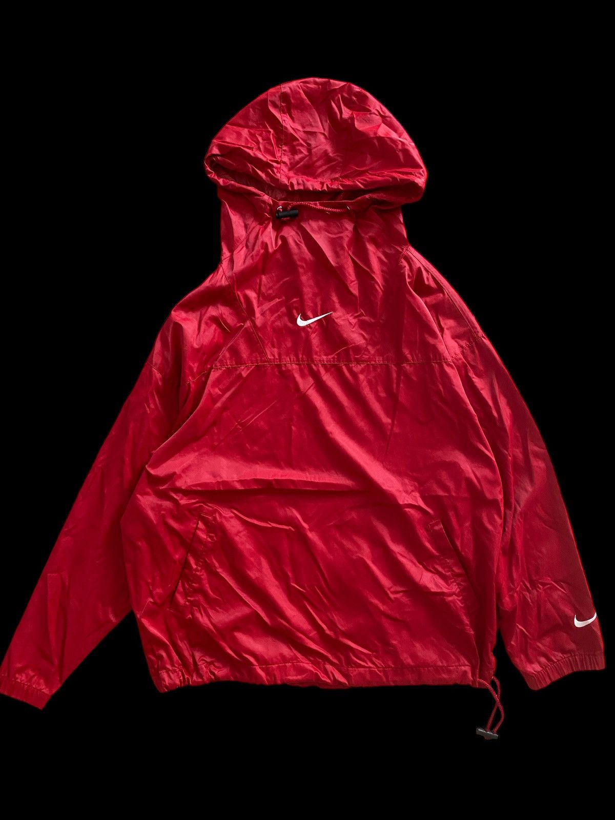 Nike NIKE Vintage logo Red colour oversized hoodie light jacket Size US L / EU 52-54 / 3 - 2 Thumbnail