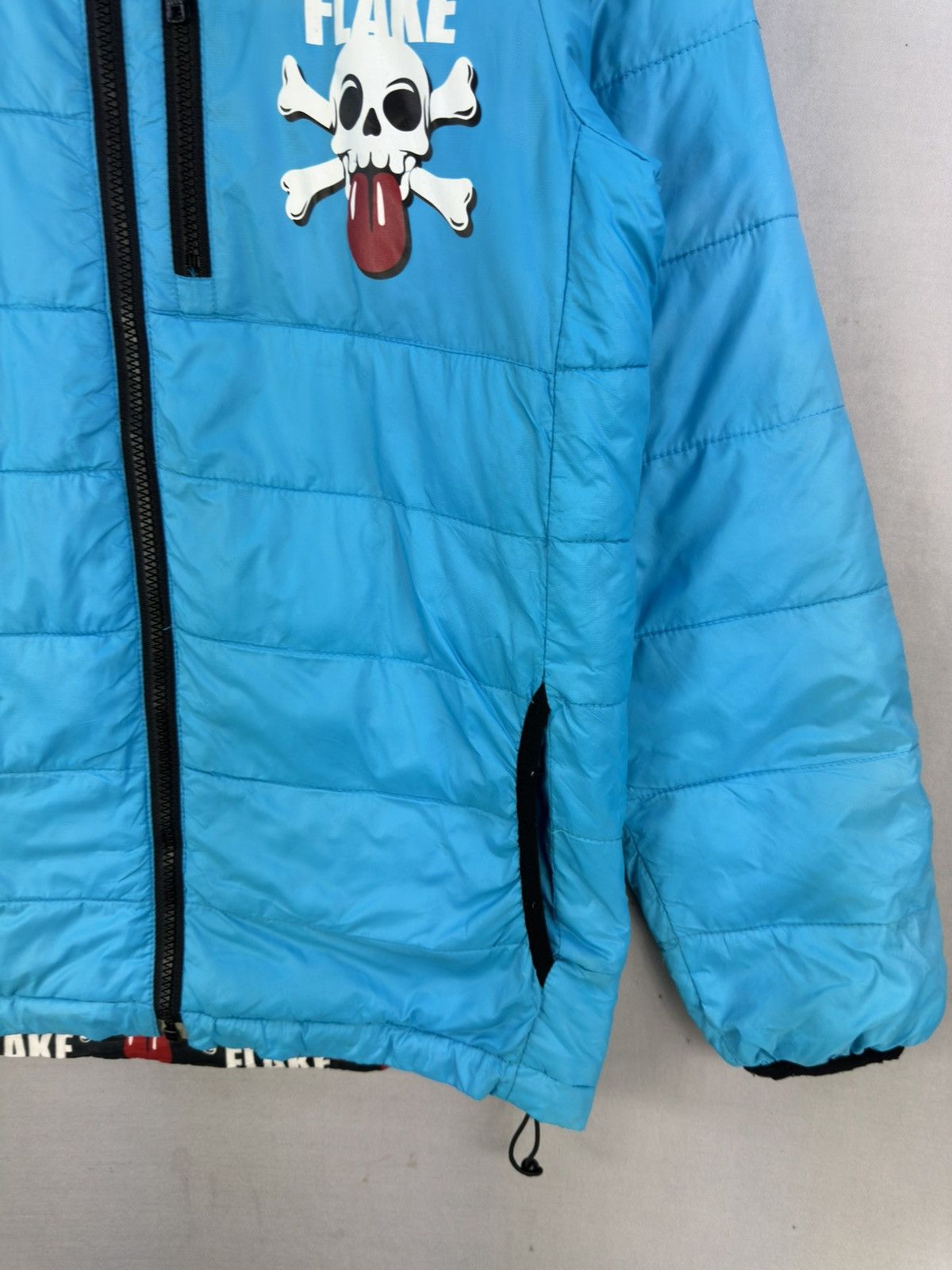 Japanese Brand Flake Big Logo Skull Light Puffer Reversible Jacket Size US S / EU 44-46 / 1 - 3 Thumbnail