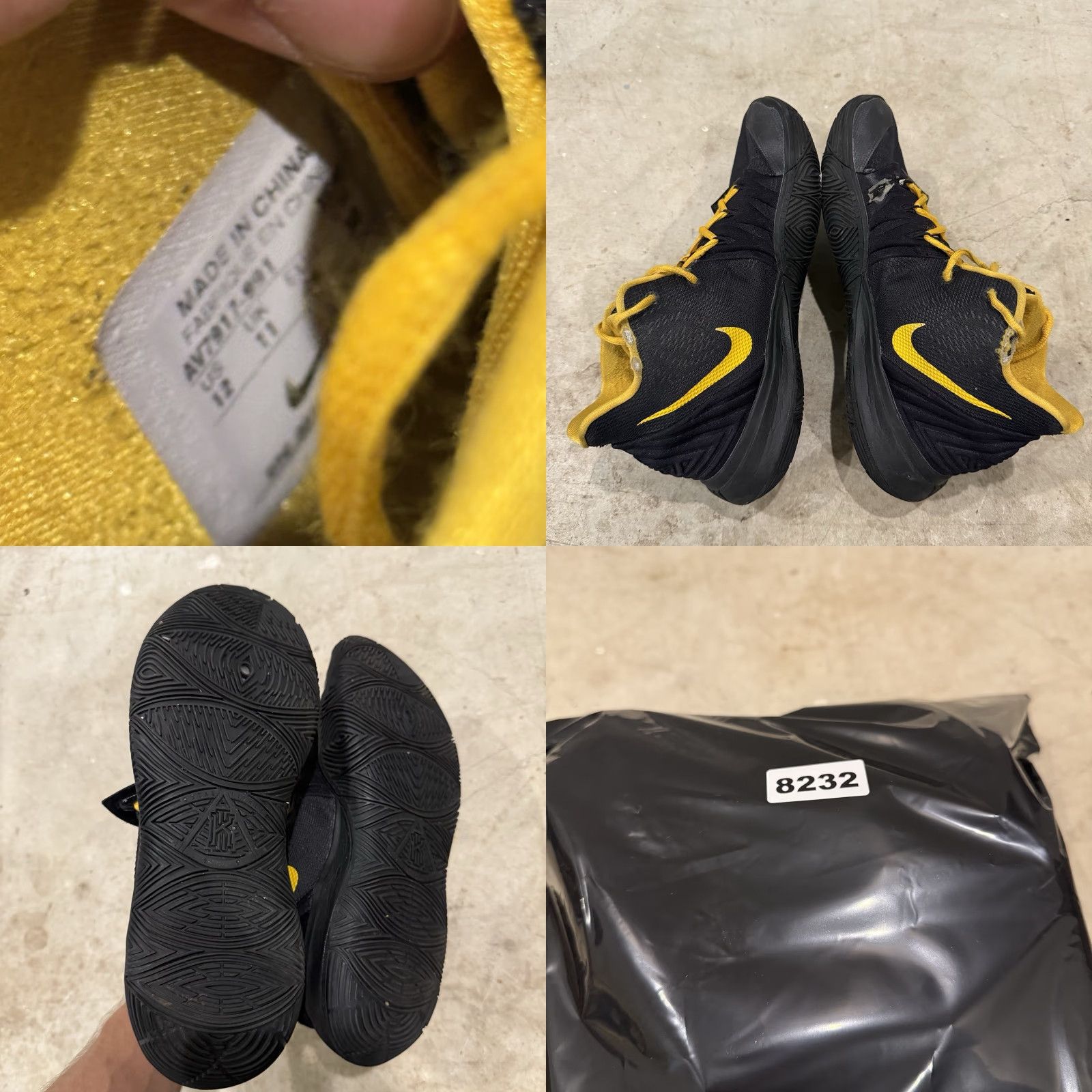 Nike Nike Kyrie 5 iD Sneaker - Size 12 - Black And Yellow - Multicolor - Men - Athletic - AV7917-XXX Size ONE SIZE - 8 Thumbnail
