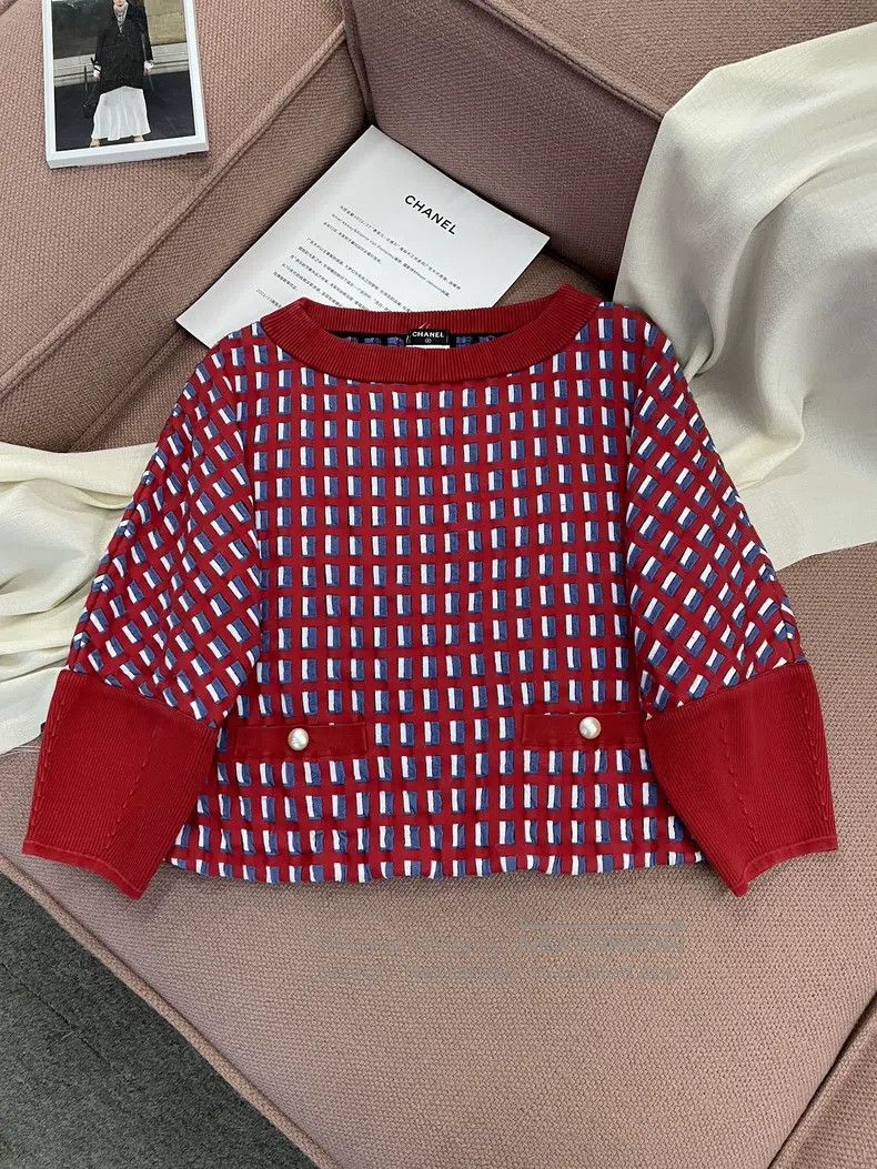 Chanel Chanel 13 Spring and Summer Windmill Series Red Plaid Pear Size XS / US 0-2 / IT 36-38 - 1 Thumbnail