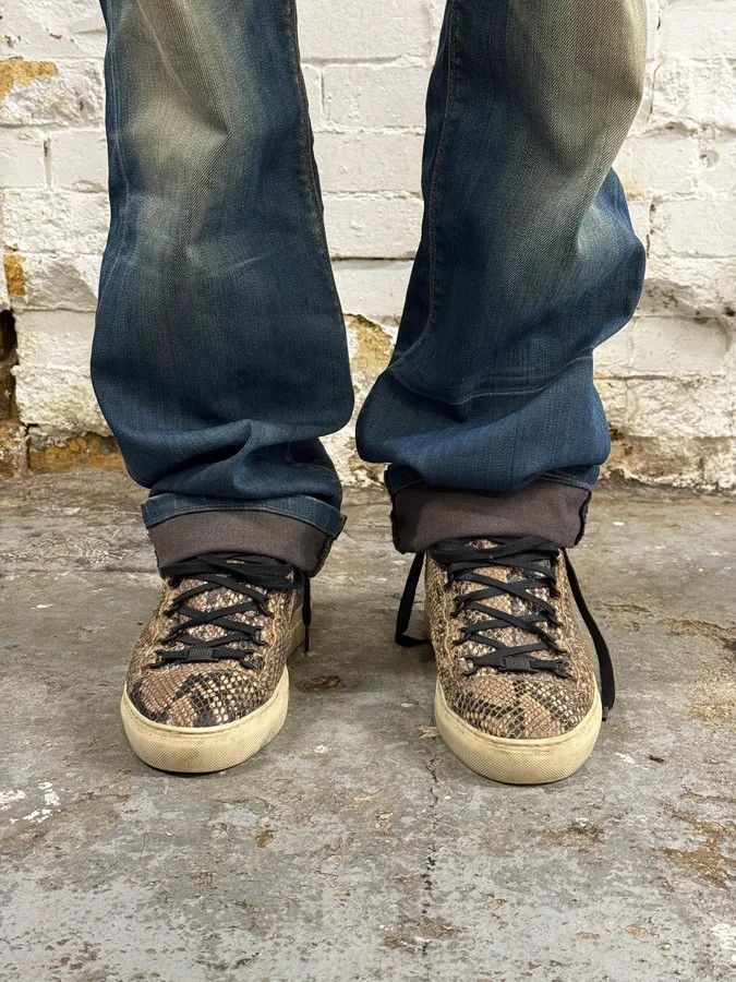 Vintage Balenciaga Arena Beige Python Leather High Sneakers Size US 10 / EU 43 - 4 Thumbnail