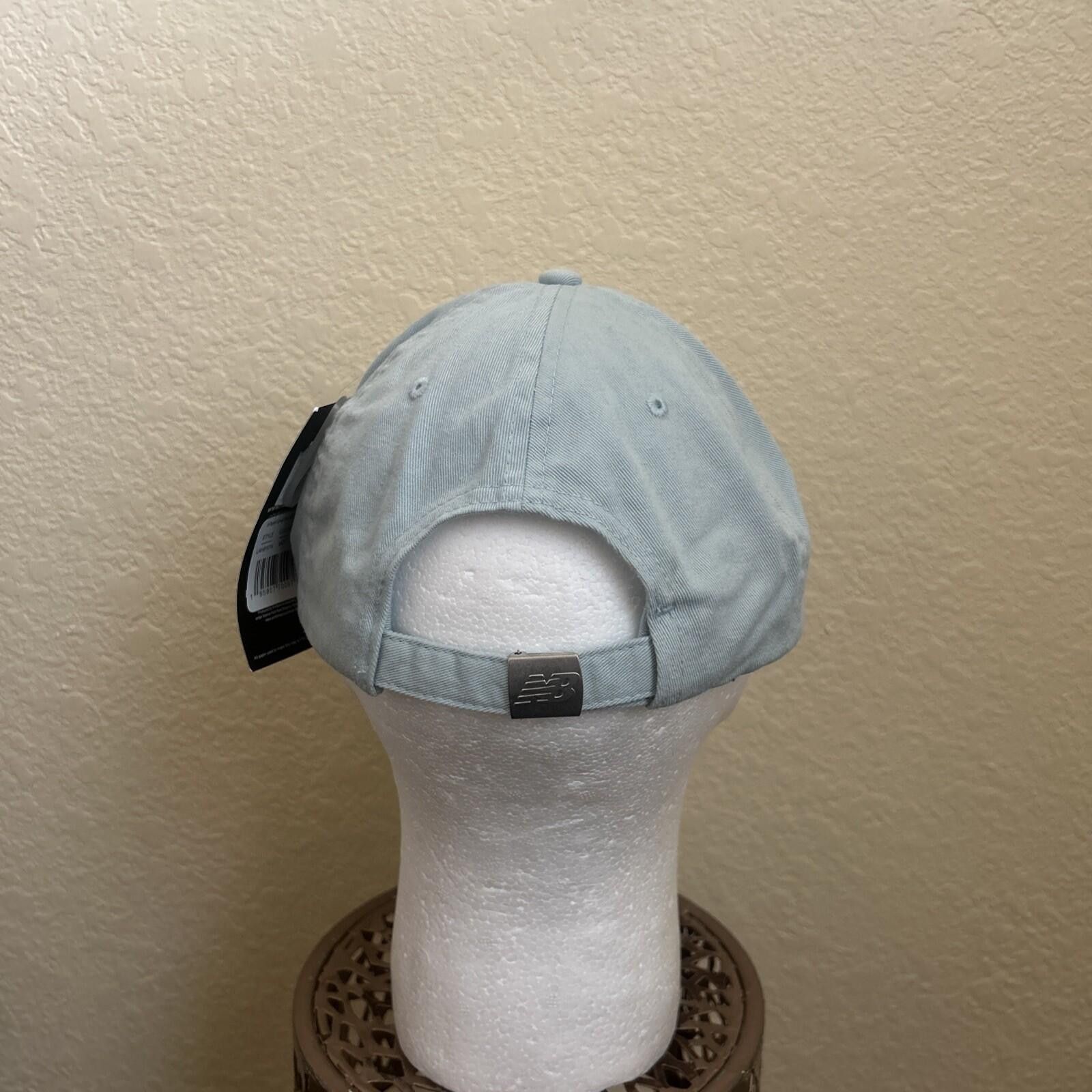 New Balance NEW BALANCE Baseball Cap Light Blue Adjust Strap Embroidered Size ONE SIZE - 4 Thumbnail