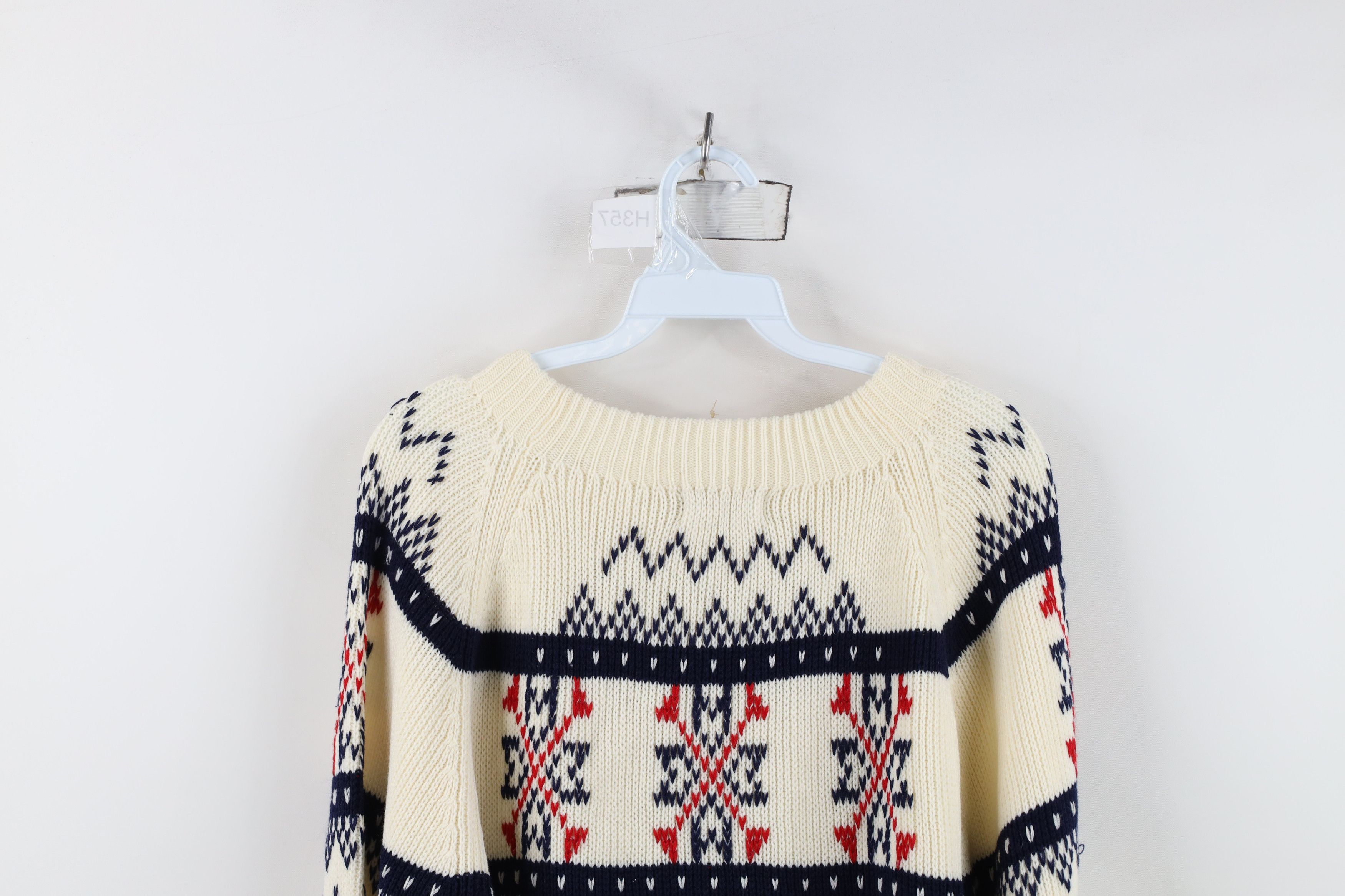 Vintage Vintage 60s 70s Mid Century Modern Ribbed Knit Sweater Size L / US 10 / IT 46 - 11 Thumbnail