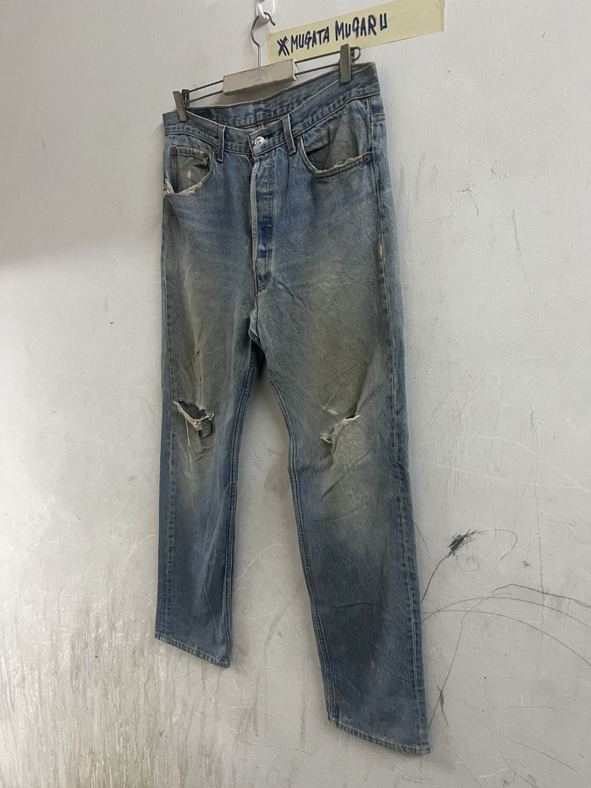 Japanese Brand KURT COBAIN‼️VINTAGE LEVIS 501 DISTRESSED DENIM PANT Size US 35 - 7 Thumbnail