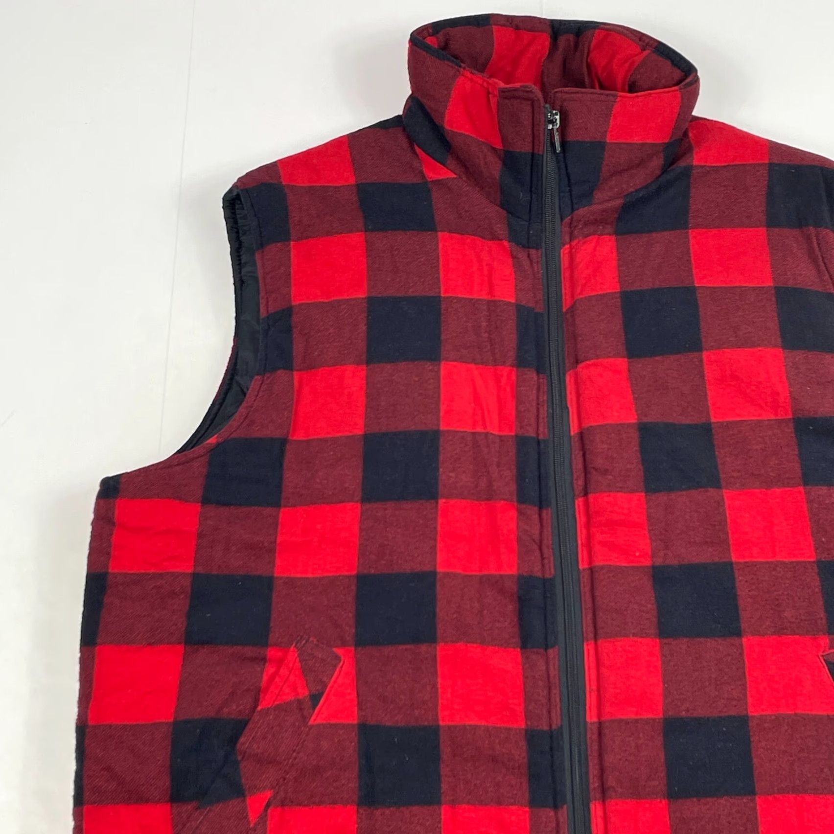 Vintage VINTAGE Woodland Vest Mens Large Red Flannel Full Zip Hunting Hiking Ski Buffalo Size US L / EU 52-54 / 3 - 2 Thumbnail