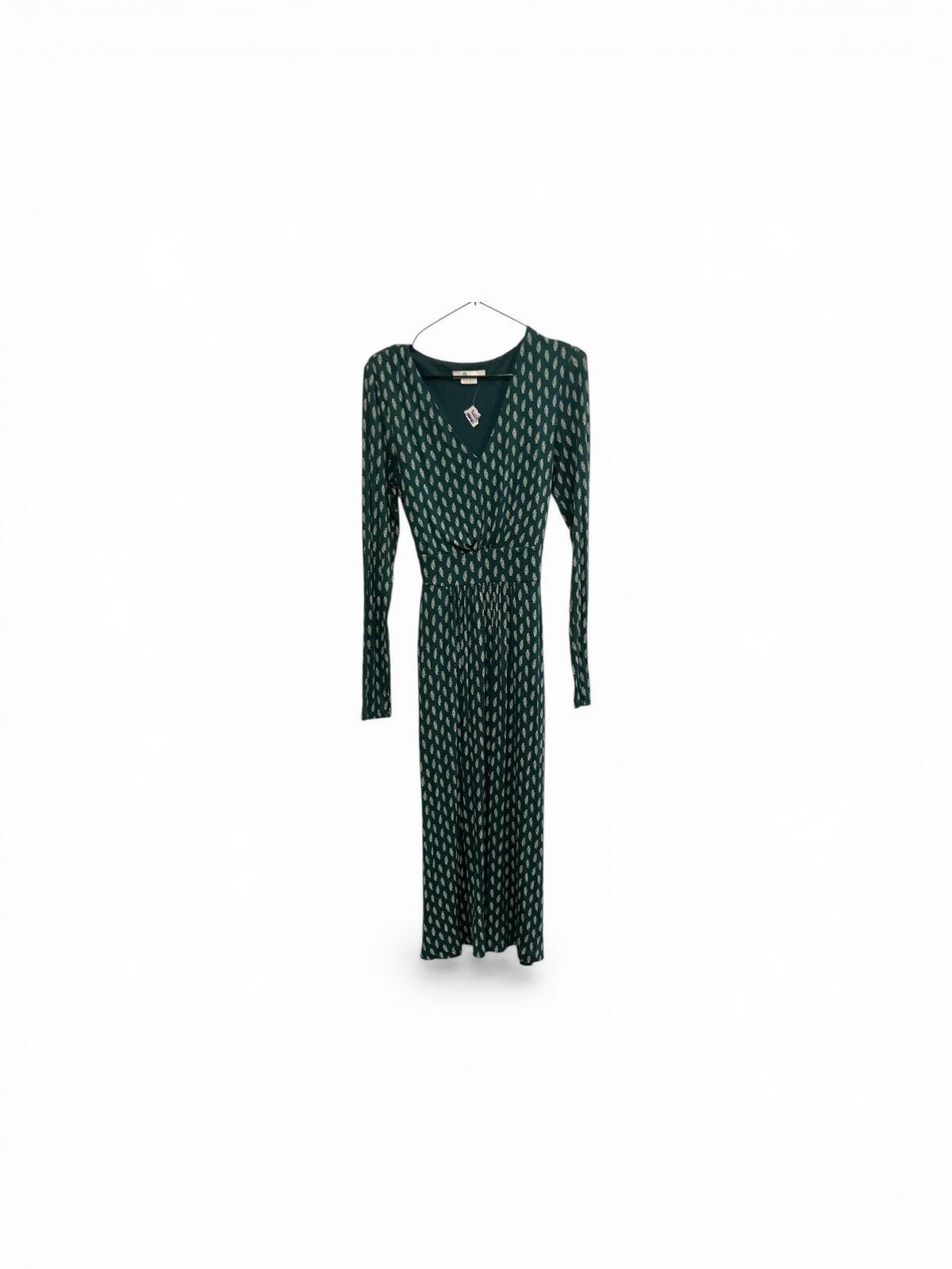Boden NWT Boden Green Patterned Long Sleeve Midi Dress Size M / US 6-8 / IT 42-44 - 4 Thumbnail