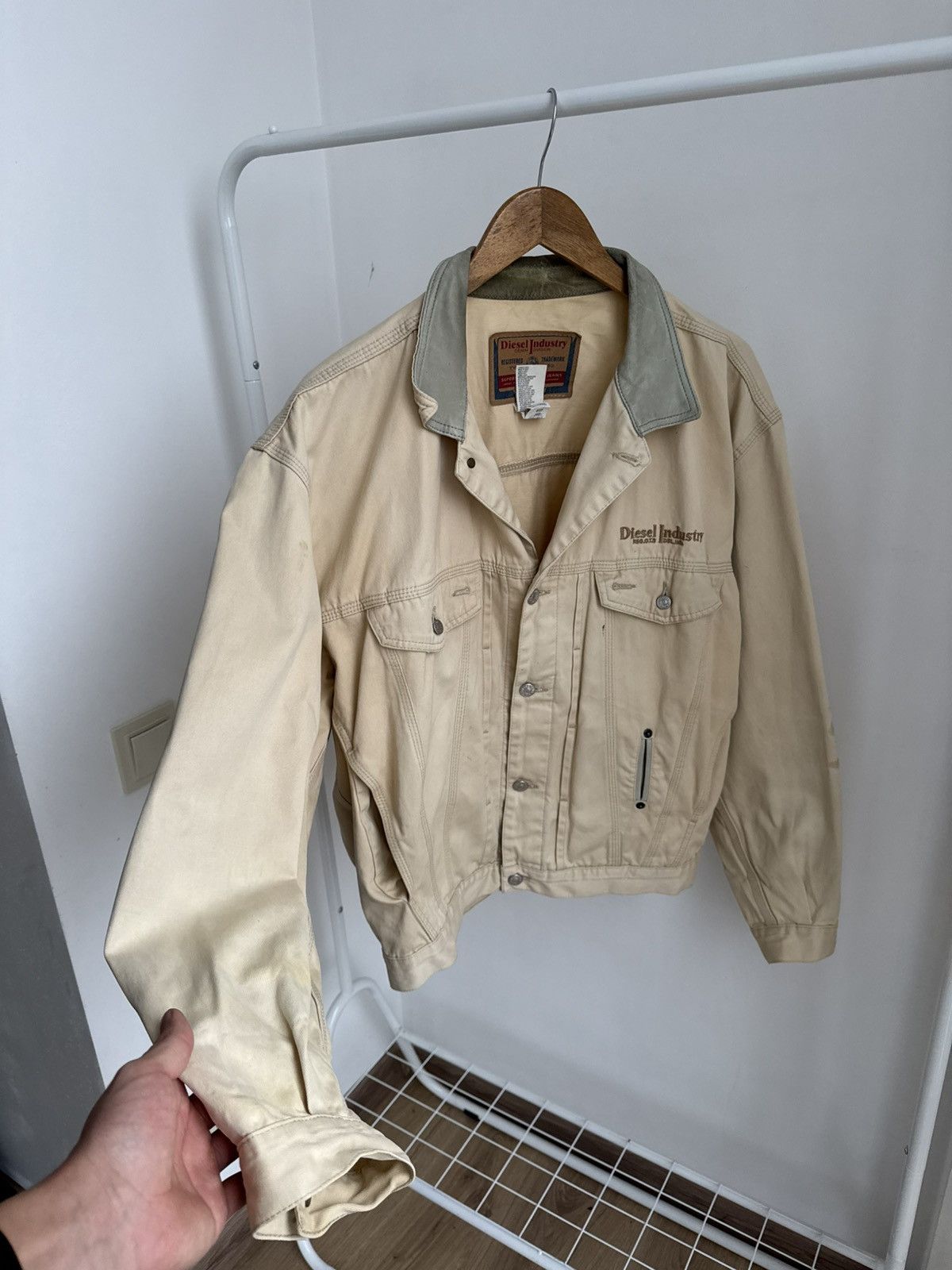 Diesel Vintage Diesel 90s Workwear Beige Utility Canvas Button-Up Size US L / EU 52-54 / 3 - 14 Thumbnail