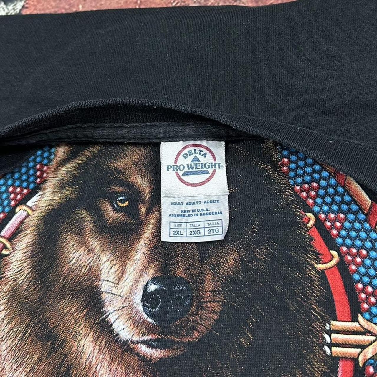 Delta Vintage Y2K Native American Wolf Dream-Catcher Art T-Shirt Size US XXL / EU 58 / 5 - 4 Thumbnail