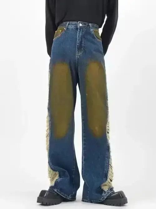 Ripped Stacked Baggy Jeans