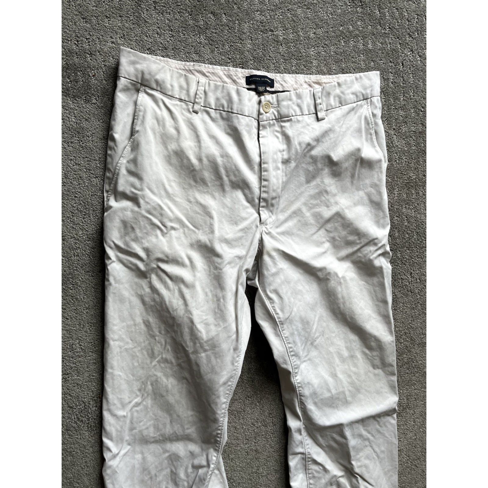 Banana Republic BANANA REPUBLIC Y2K Pants Beige Solid Mens 38x32 Cotton Size US 38 / EU 54 - 2 Thumbnail