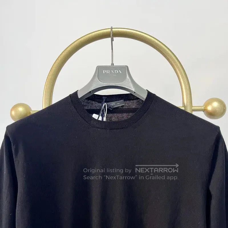 Prada Prada Black Wool Long Sleeve Sweater XXL. Size US XXL / EU 58 / 5 - 2 Thumbnail