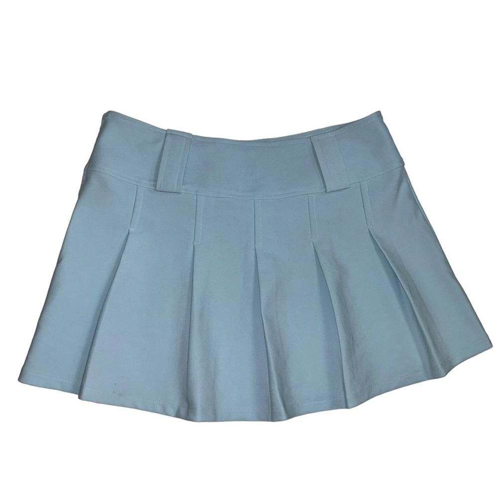 Designer I.AM.GIA. I Light Blue Pleated Mini Skirt Medium Size 32" / US 10 / IT 46 - 3 Thumbnail