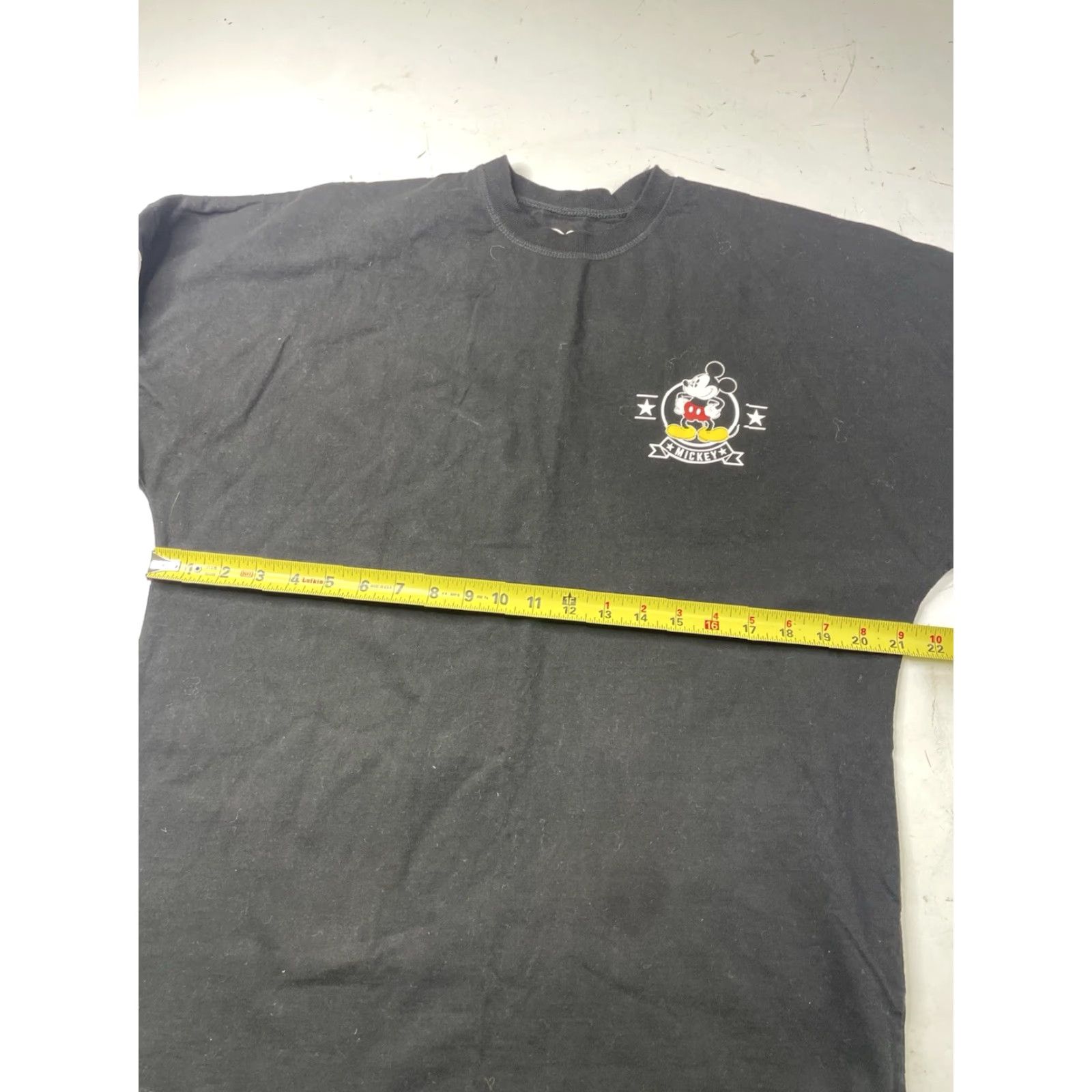 Disney Disney Shirt Adult Small Black Jersey Graphic Logo Spellout Print Long Sleeve | Mickey Mouse Disney Crew Neck Pullover T-Shirt Women Size S / US 4 / IT 40 - 6 Thumbnail