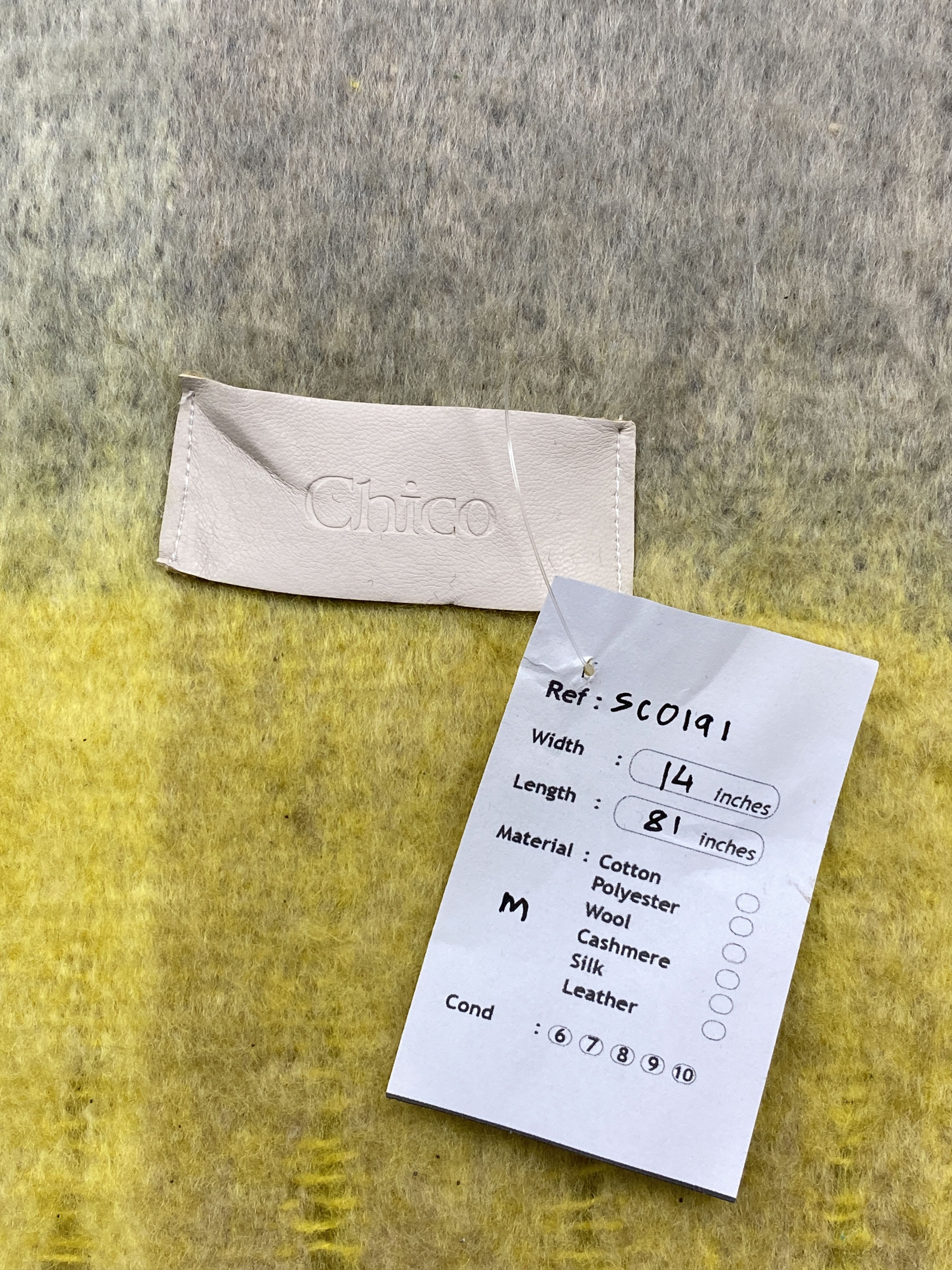 Other × Vintage Chico Cashmere Scarf / Muffler / Neckwear SC0191 Size ONE SIZE - 9 Thumbnail