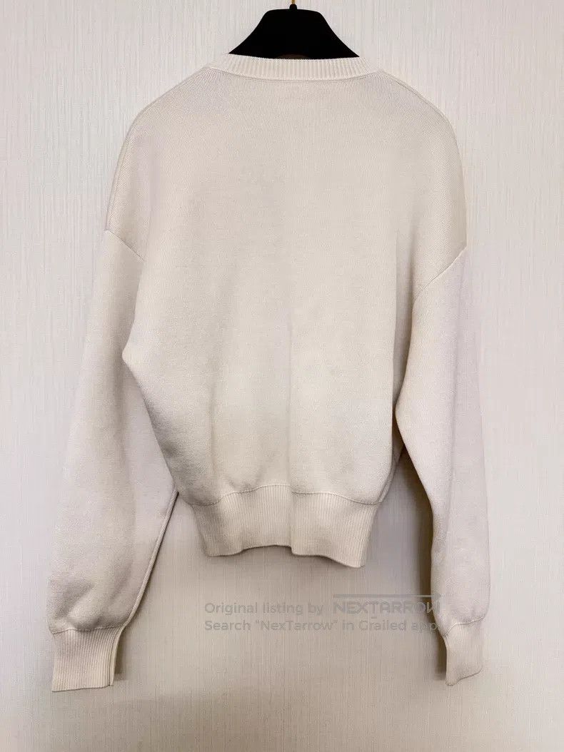 Hermes Hermes Milk White Cashmere Sweater with Carriage Jacquard Size XXS / US 00 / IT 34 - 3 Thumbnail