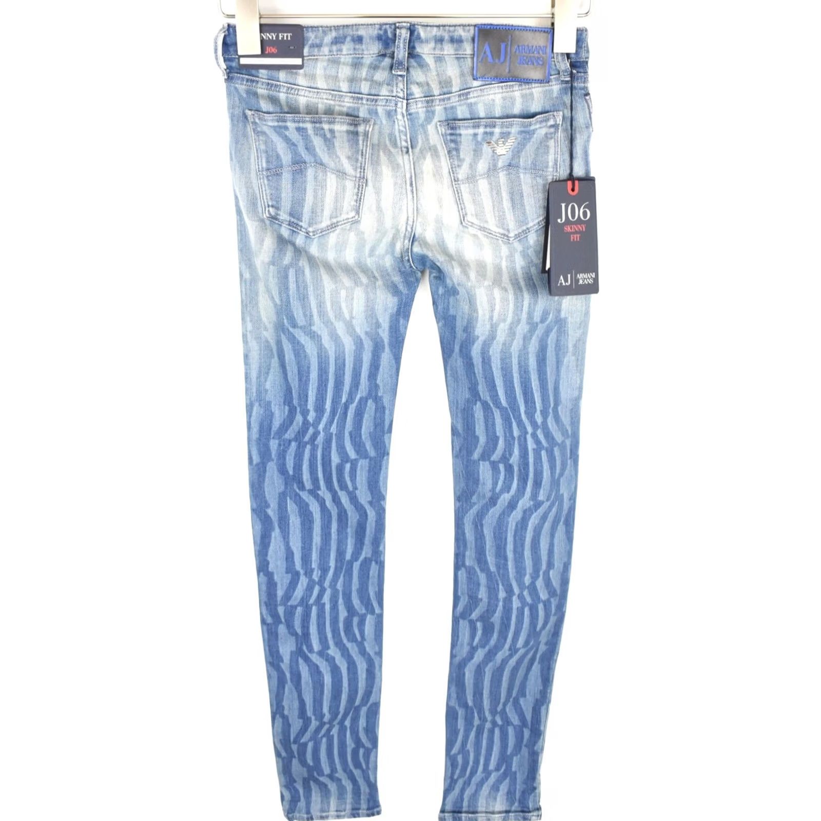 Vintage Armani Jeans J06 Skinny Fit Jeans Women's Slim W24 Stretch Zipper Blue Denim Jeans Skinny Fit Womens W24 Zip Fly Size 42" / US 20 - 2 Thumbnail