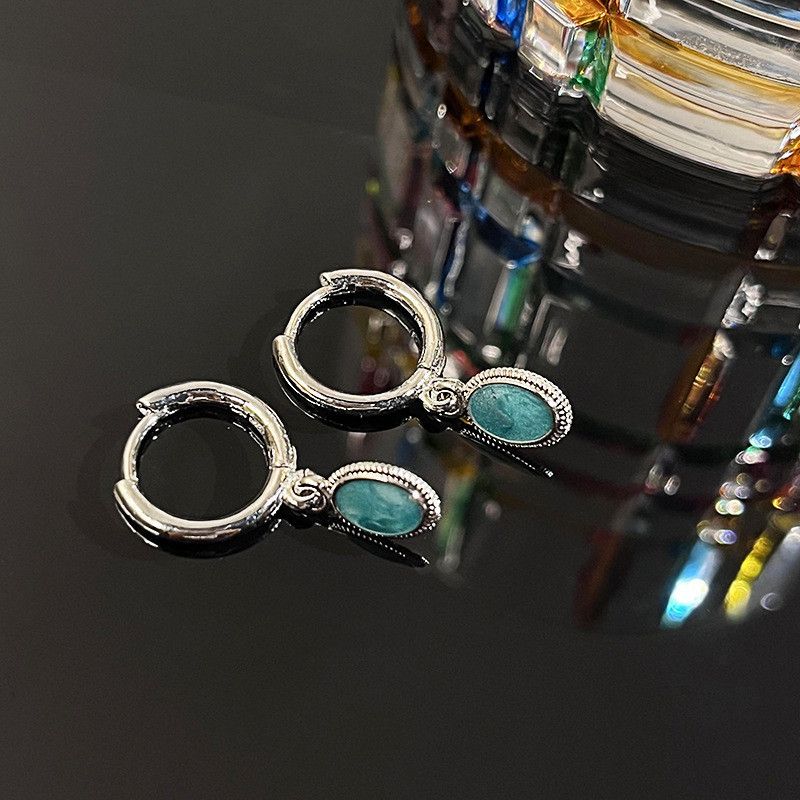 Jewelry × Sterling Silver Turquoise One pairs Punk Earrings Gothic Punk Chrome Jewelry Size ONE SIZE - 6 Thumbnail