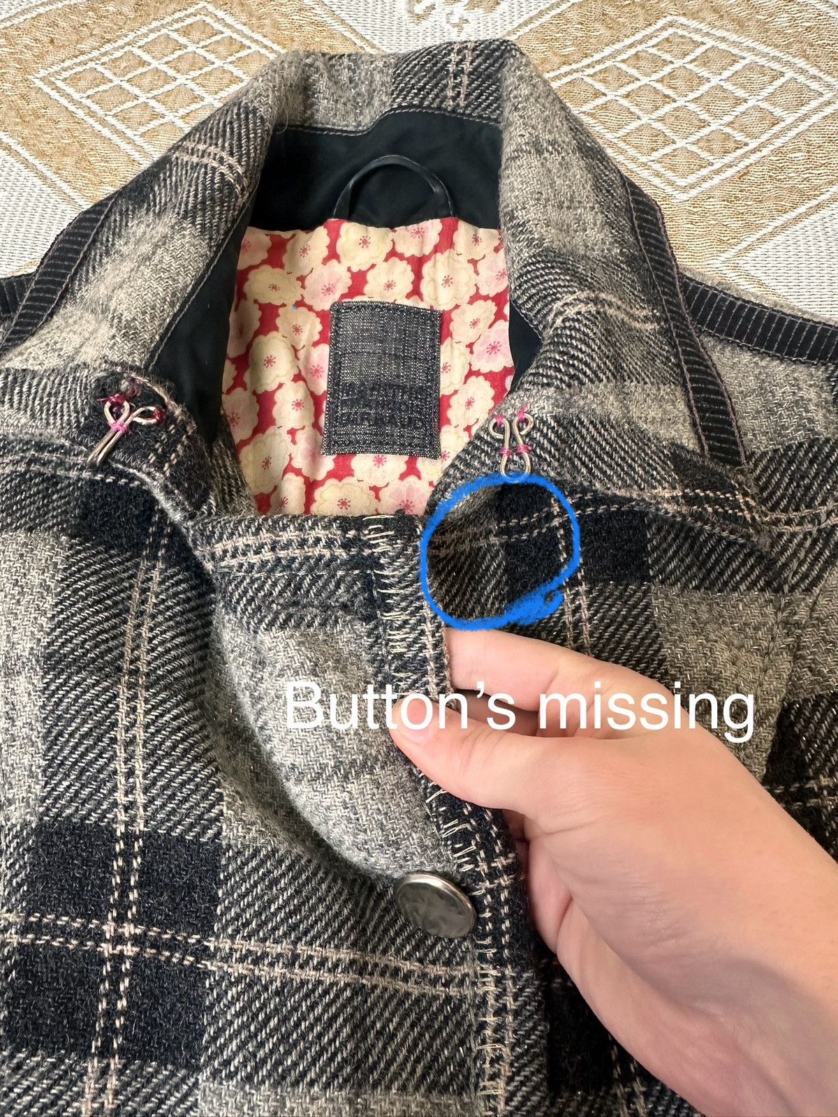 Marithe + Francois Girbaud 🔥 Marithe Francois Girbaud Wool Coat Jacket Check Pattern Size M / US 6-8 / IT 42-44 - 12 Thumbnail