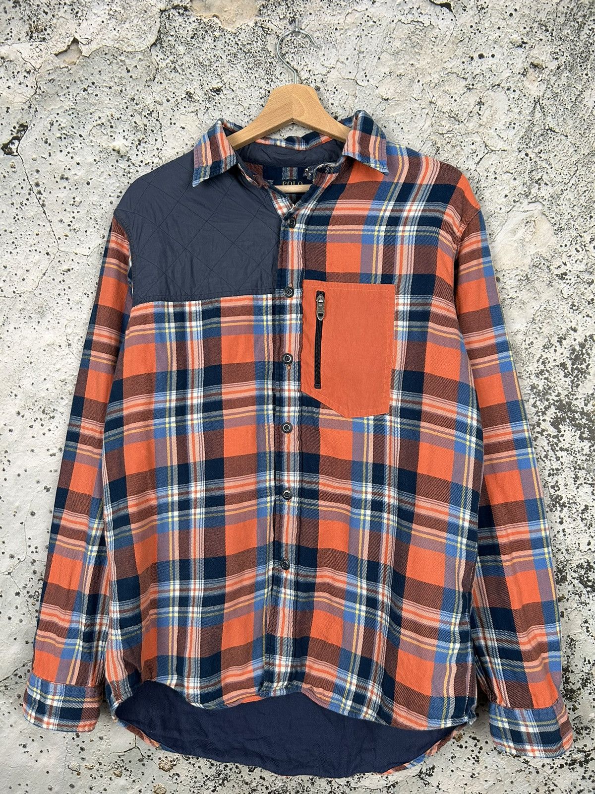 Polo Ralph Lauren Vintage Polo Ralph Lauren Orange Checkerd Shirt Button Ups Size US M / EU 48-50 / 2 - 1 Thumbnail