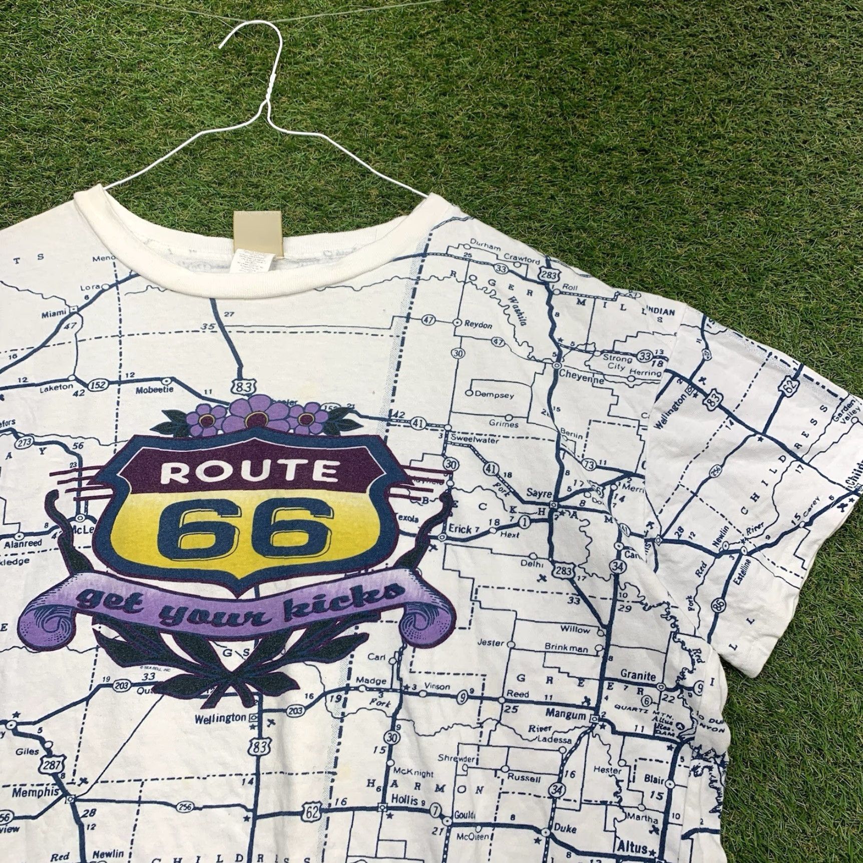 Route 66 VINTAGE Route 66 T-Shirt Mens 2XL Short Sleeve Map Highway 90s Classic USA Size US XXL / EU 58 / 5 - 3 Thumbnail
