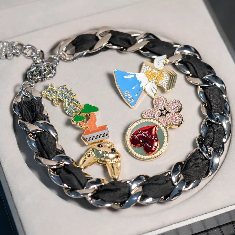 Designer × Vintage Heart rotatable design Harajuku necklace Size ONE SIZE - 4 Thumbnail