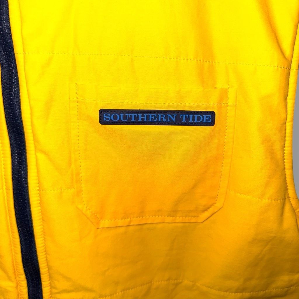 Southern Tide Southern Tide Navy Blue & Yellow Reversible Gilet Vest Size Size US M / EU 48-50 / 2 - 8 Thumbnail