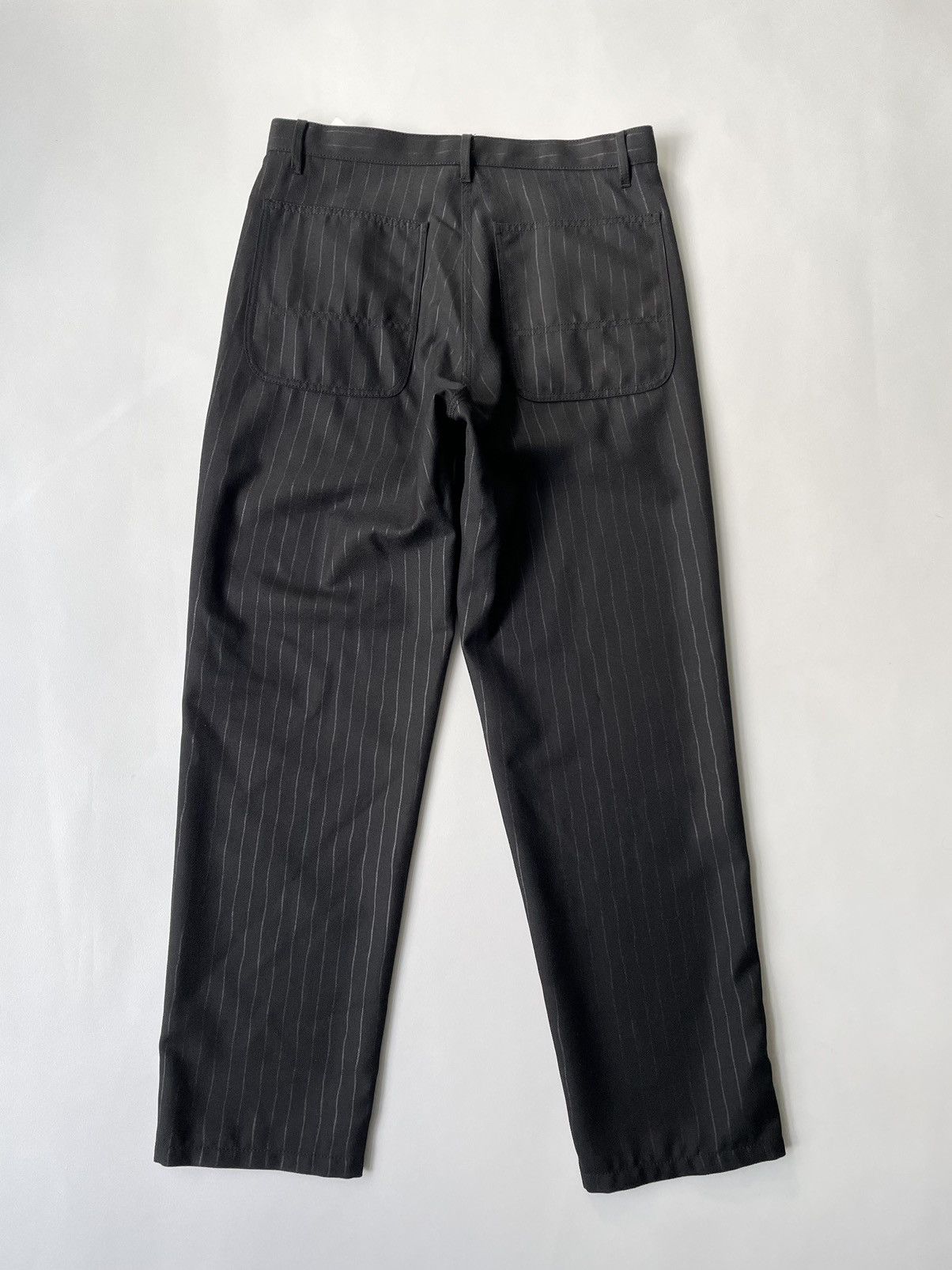 Comme des Garcons Black Pinstripe Wool Utility Trousers Size US 32 / EU 48 - 11 Thumbnail