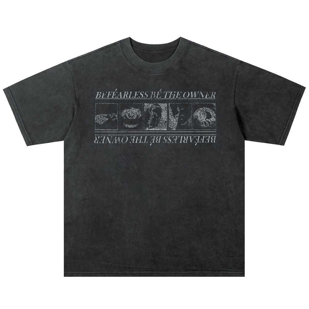 Japanese Brand × Vintage Men's distressed washed cotton T-shirt with pattern letters Size US M / EU 48-50 / 2 - 1 Thumbnail