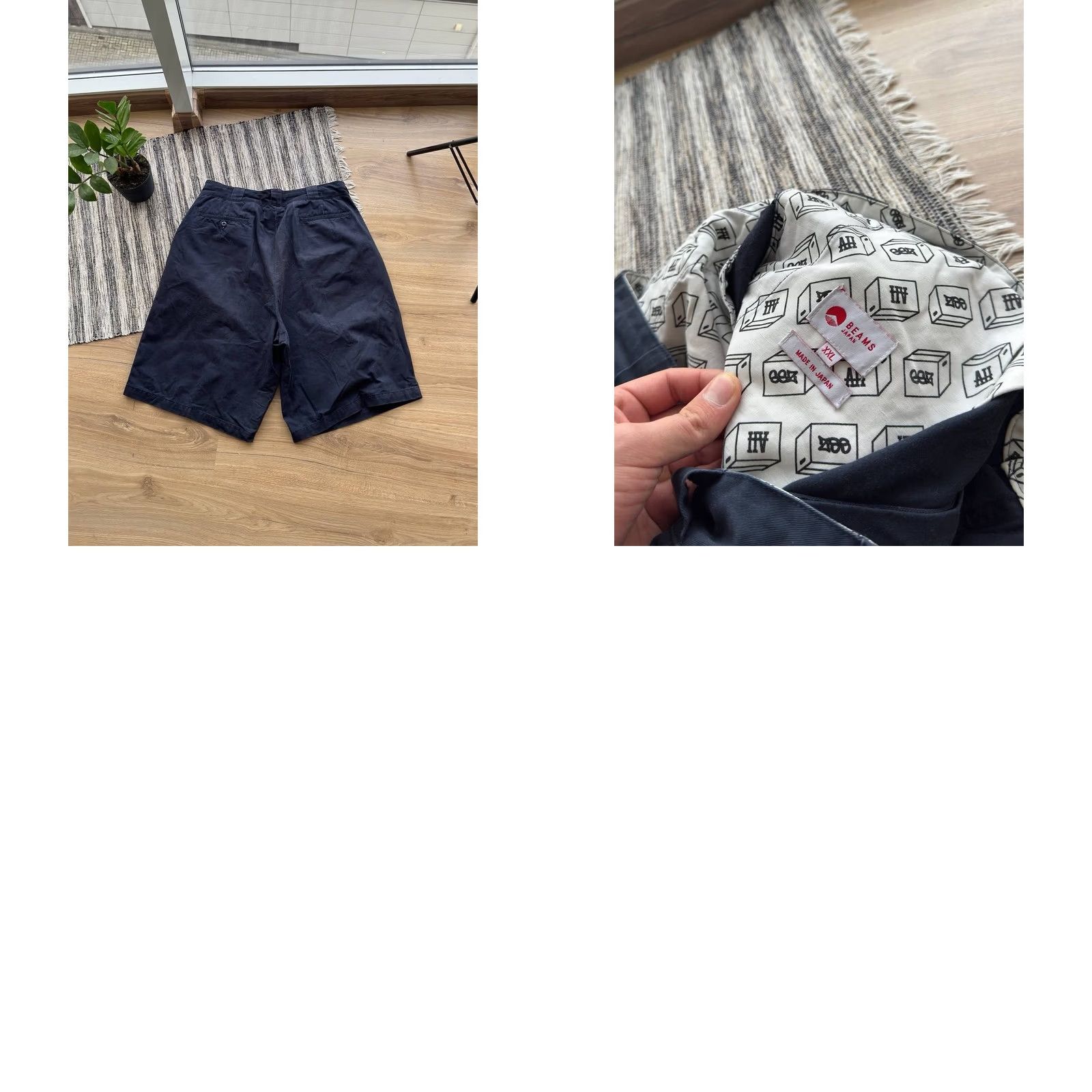 J Brand VINTAGE Beams Japan Shorts Bermuda Casual Blue 2XL Beams Made In Japan Mens Size US 39 - 8 Thumbnail