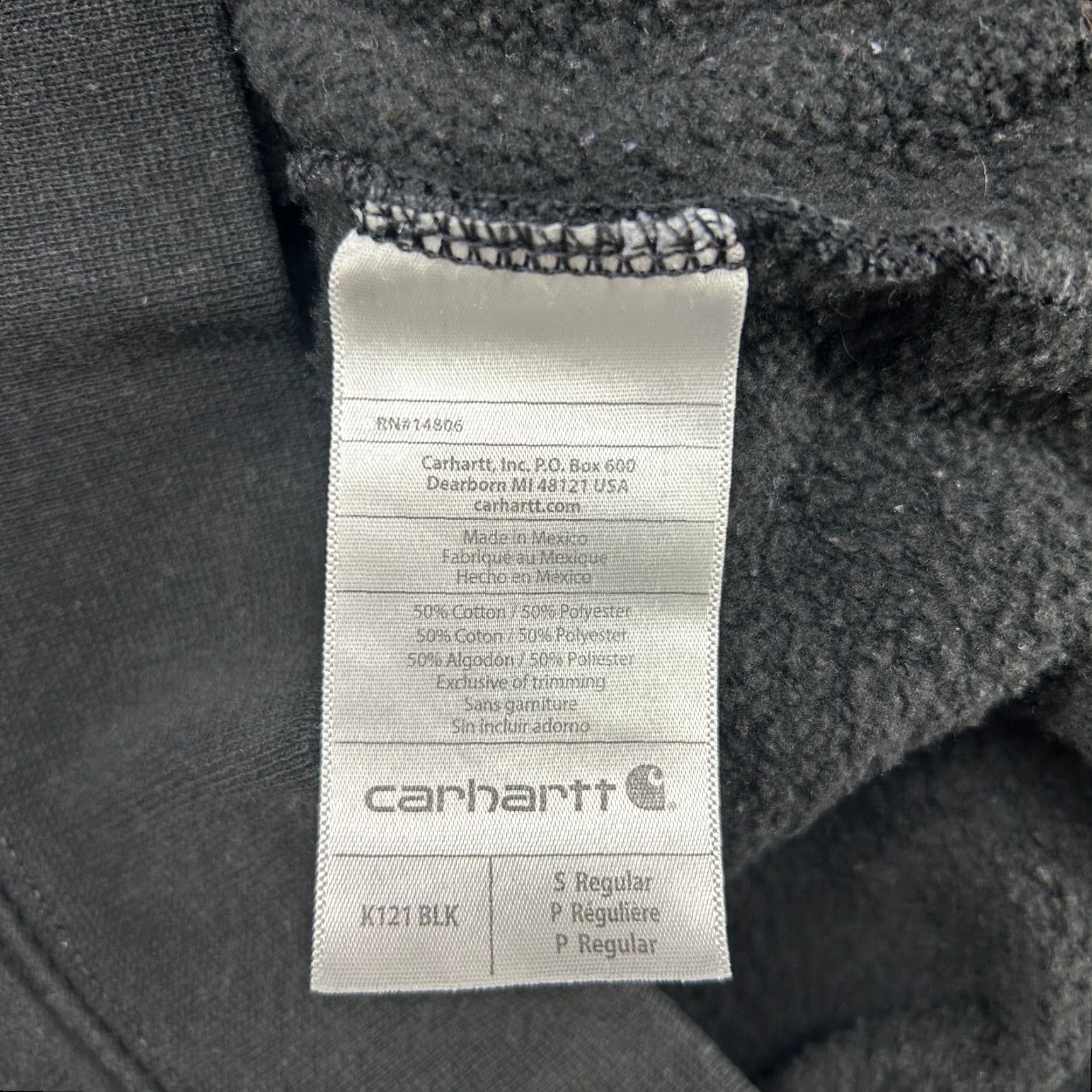 Carhartt Carhartt Hoodie Mens Small Black Pullover Sweatshirt Fleece Logo Zipper Hooded Drawstring Regular Fit 80s Western Outdoor Size US S / EU 44-46 / 1 - 6 Thumbnail