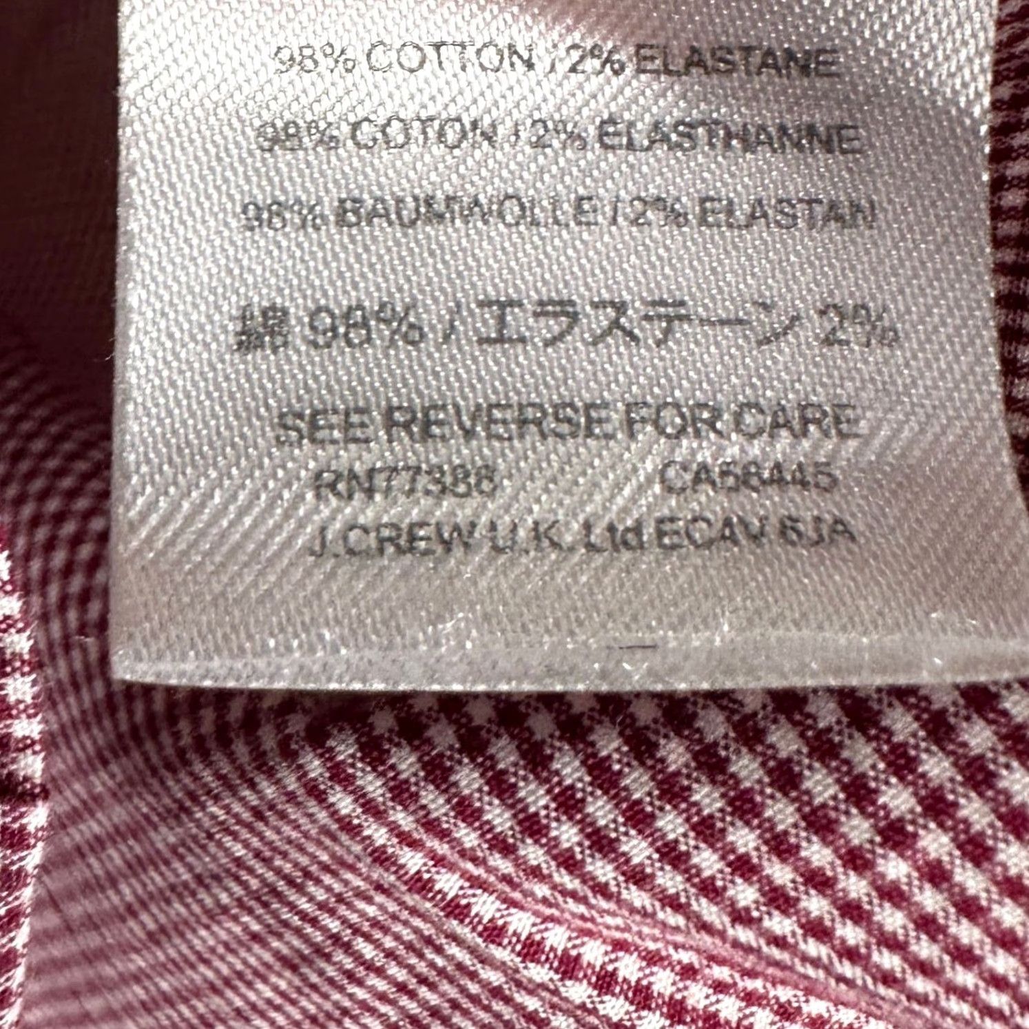 J.Crew J. Crew Mercantile Flex Shirt Button Down Mens Medium Maroon White Shepherd Check Shirt Size US M / EU 48-50 / 2 - 5 Thumbnail
