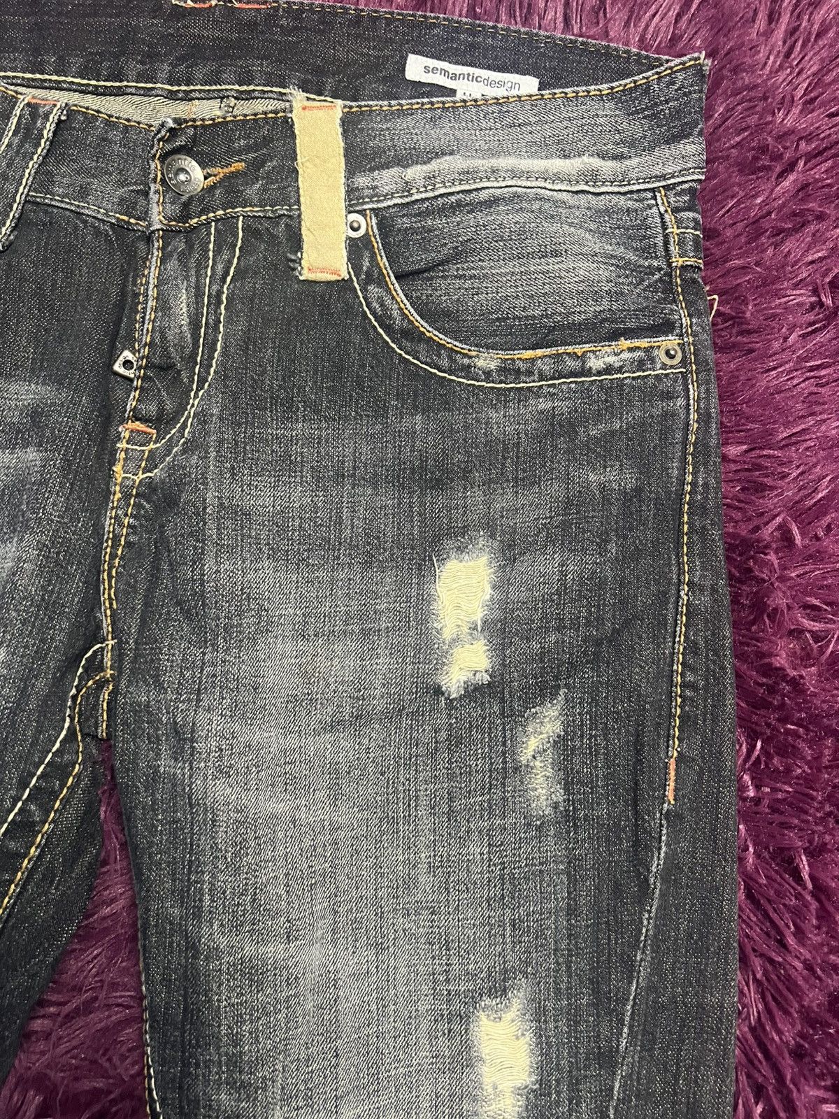 semanticdesign Archive Semantic Design Distressed Flared Denim (45) Size 34" / US 12 / IT 48 - 4 Thumbnail